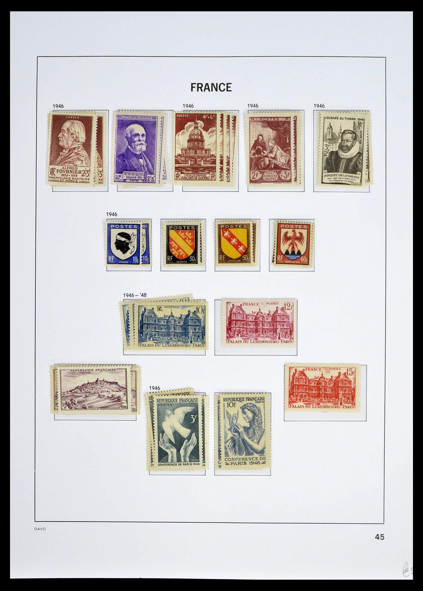 39335 0060 - Postzegelverzameling 39335 Frankrijk 1849-1969.