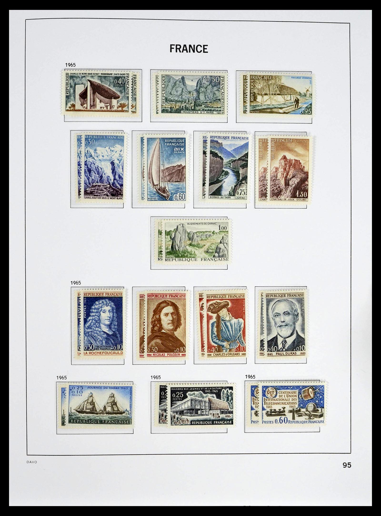 39335 0121 - Postzegelverzameling 39335 Frankrijk 1849-1969.