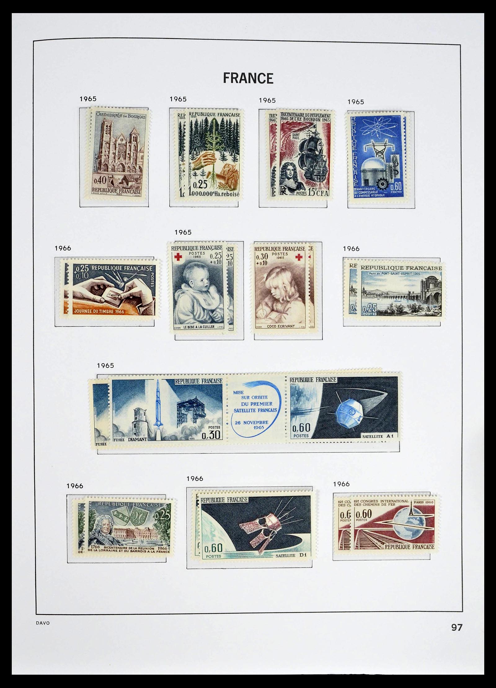 39335 0123 - Postzegelverzameling 39335 Frankrijk 1849-1969.