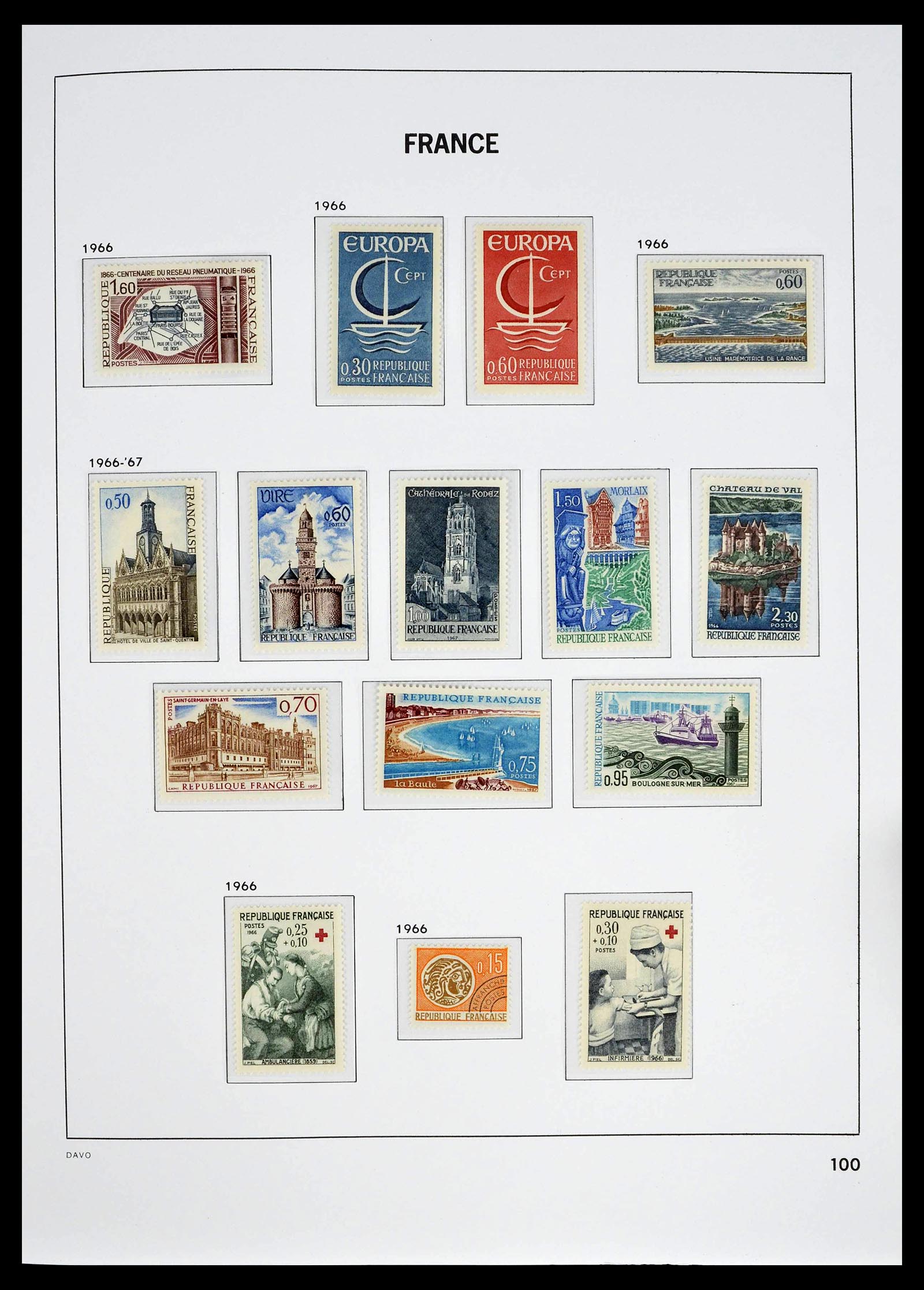39335 0126 - Postzegelverzameling 39335 Frankrijk 1849-1969.