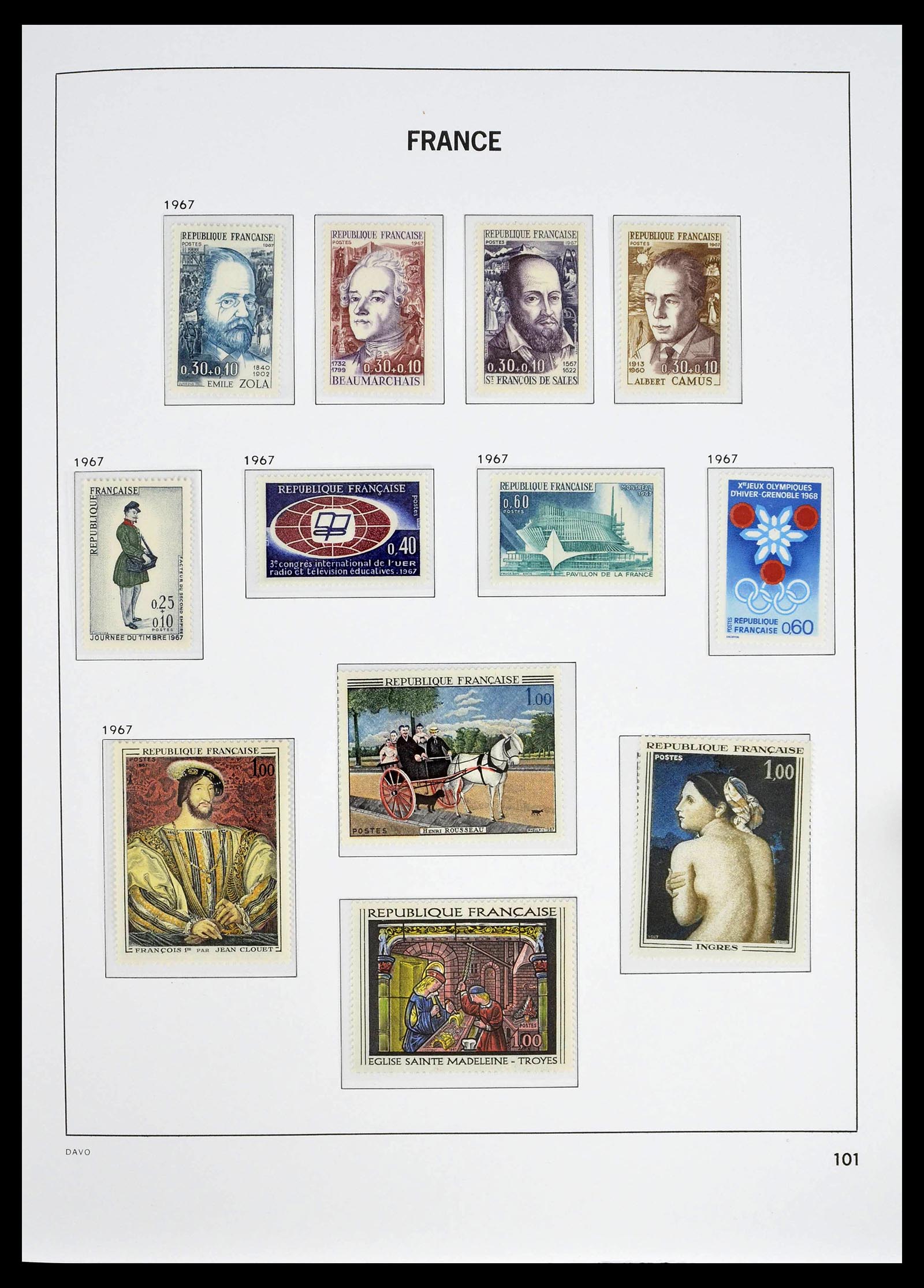 39335 0127 - Postzegelverzameling 39335 Frankrijk 1849-1969.