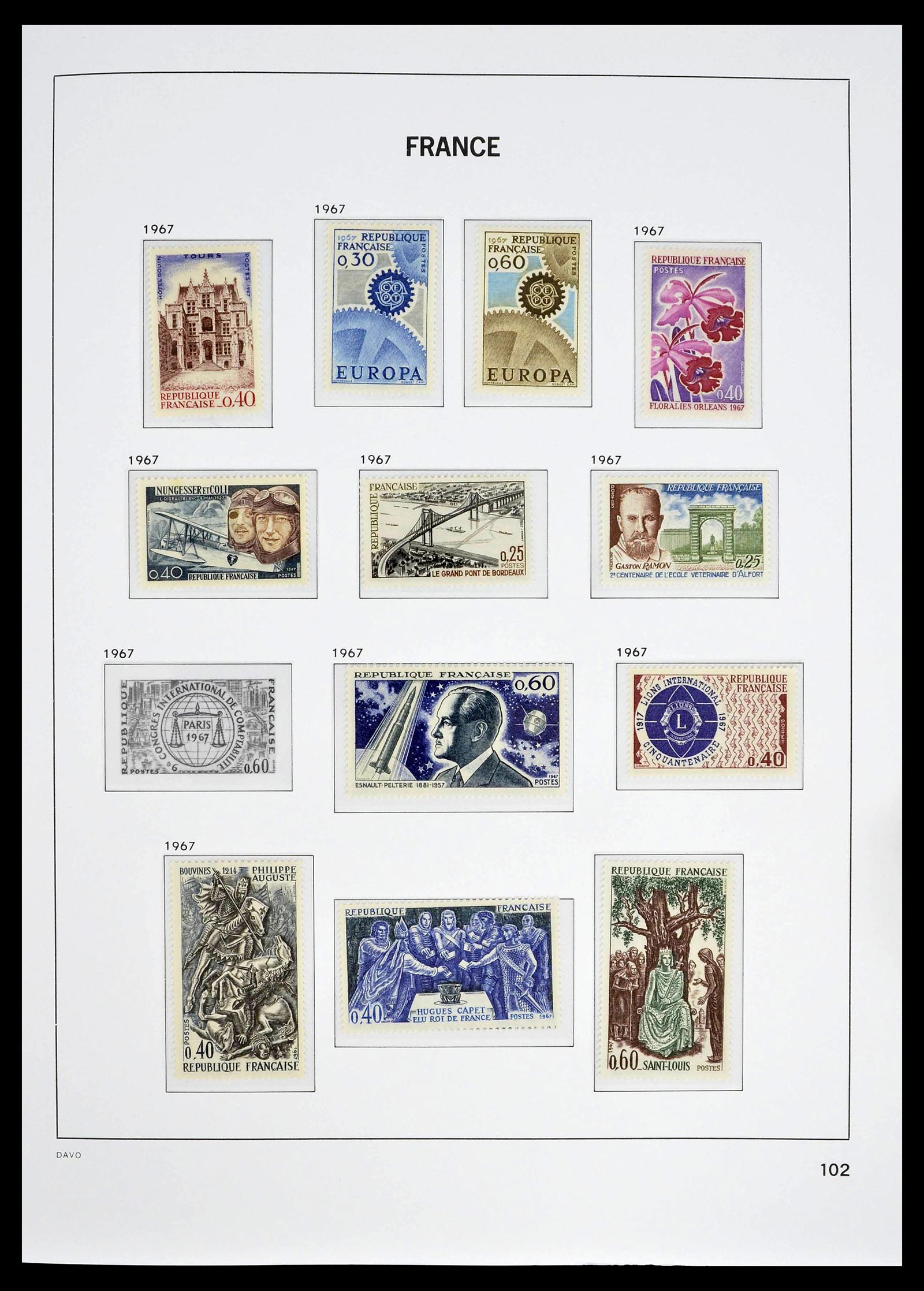 39335 0128 - Postzegelverzameling 39335 Frankrijk 1849-1969.