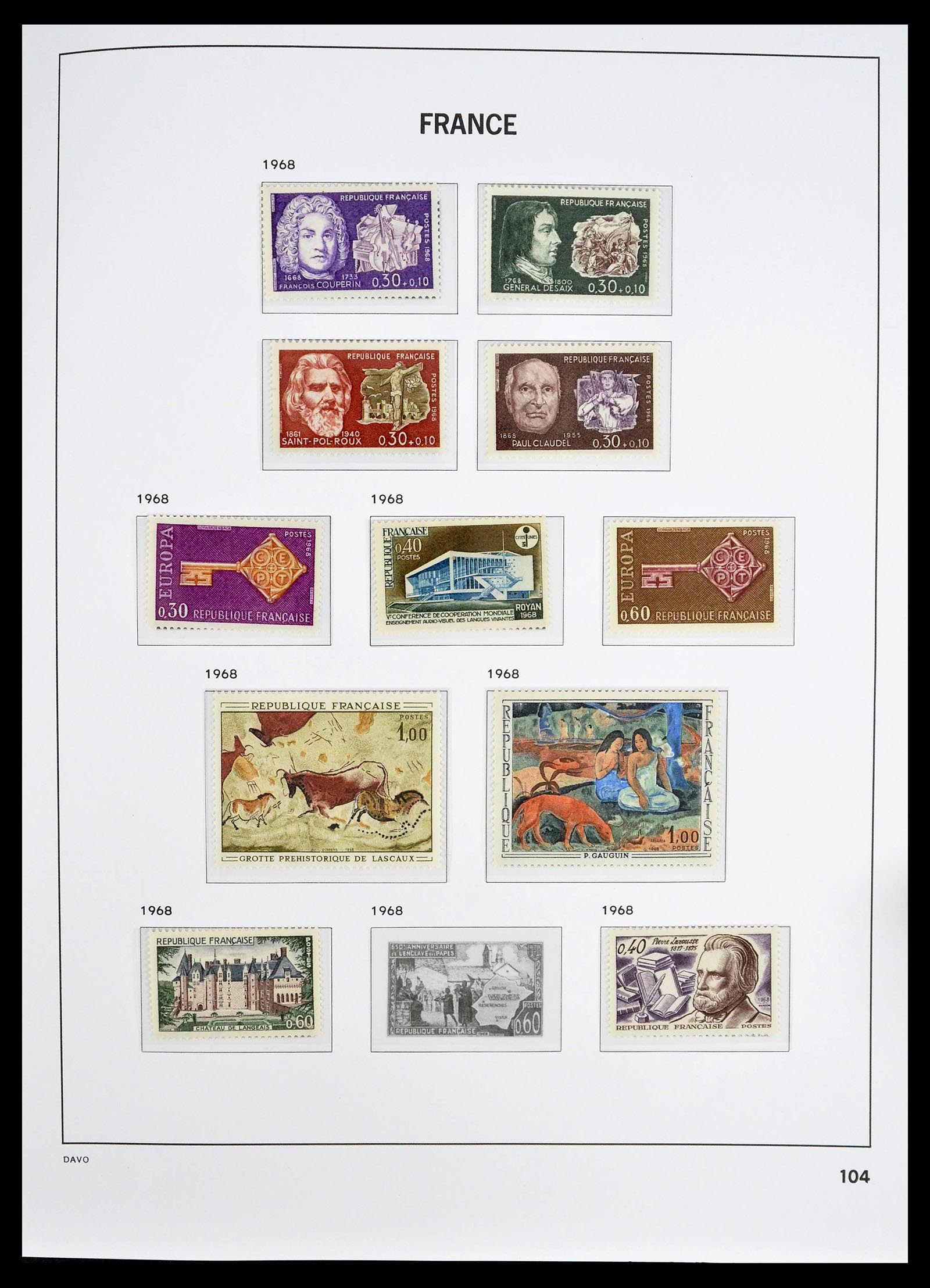 39335 0130 - Postzegelverzameling 39335 Frankrijk 1849-1969.