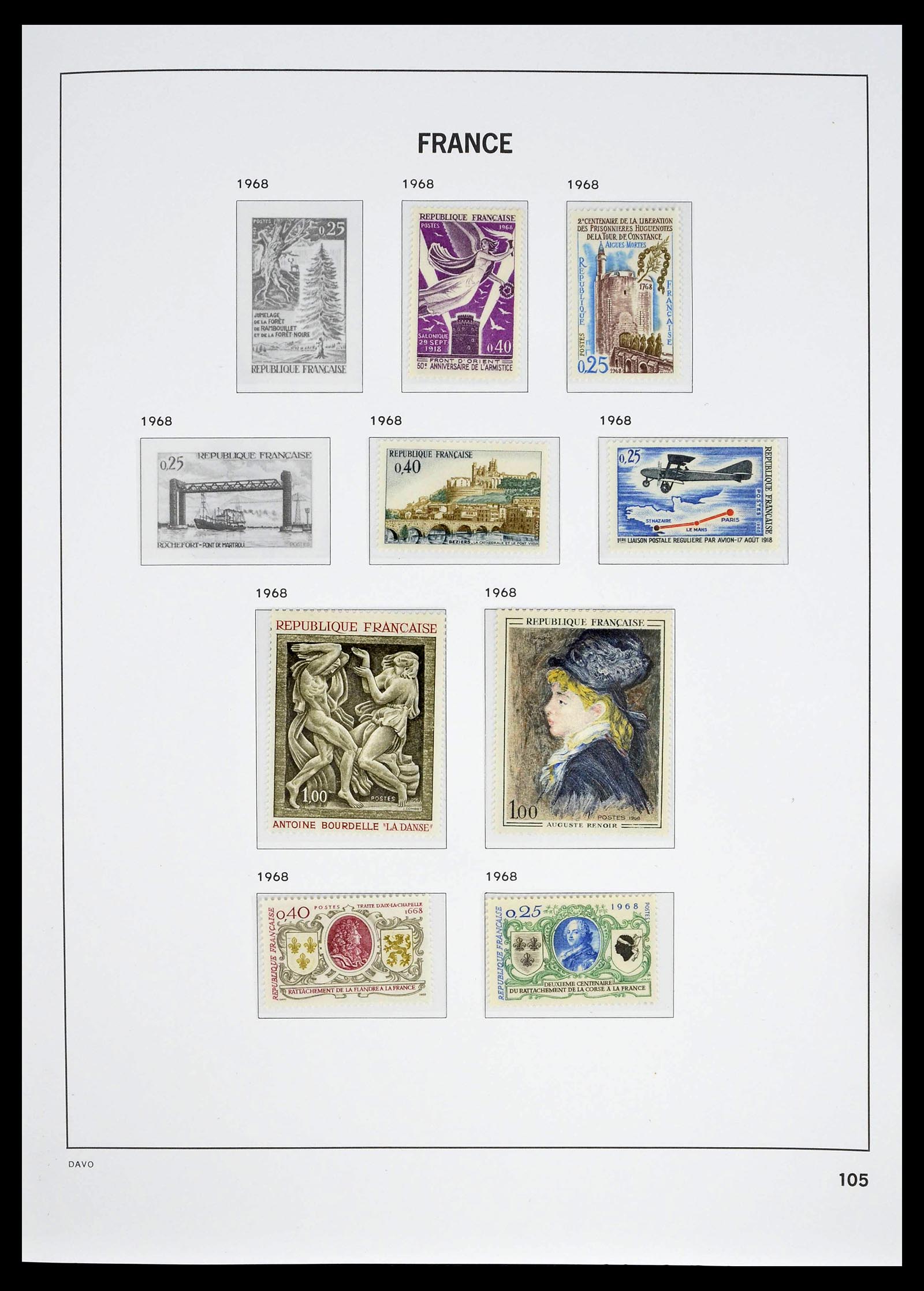 39335 0131 - Postzegelverzameling 39335 Frankrijk 1849-1969.