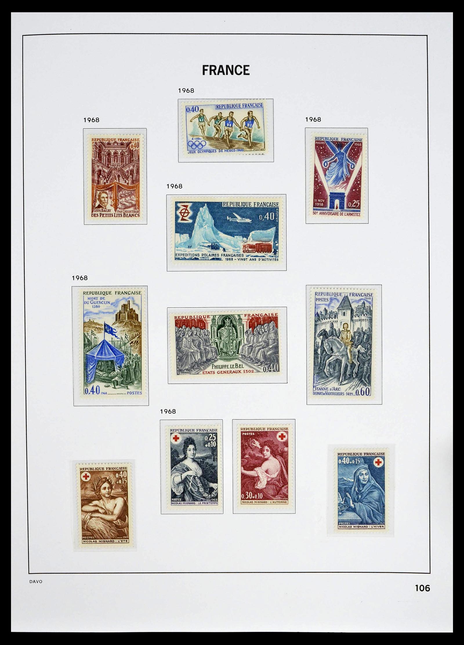 39335 0132 - Postzegelverzameling 39335 Frankrijk 1849-1969.