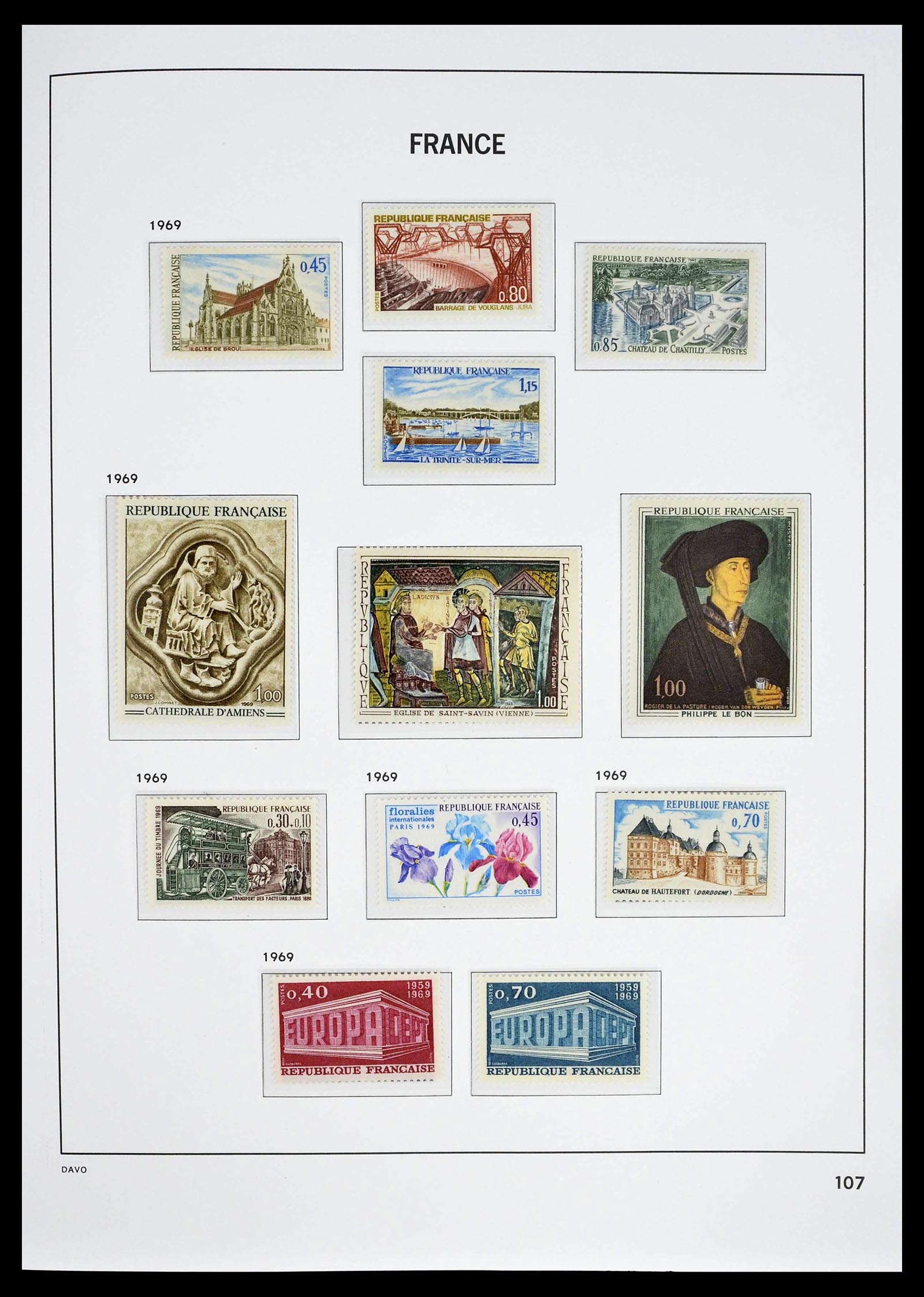 39335 0133 - Postzegelverzameling 39335 Frankrijk 1849-1969.