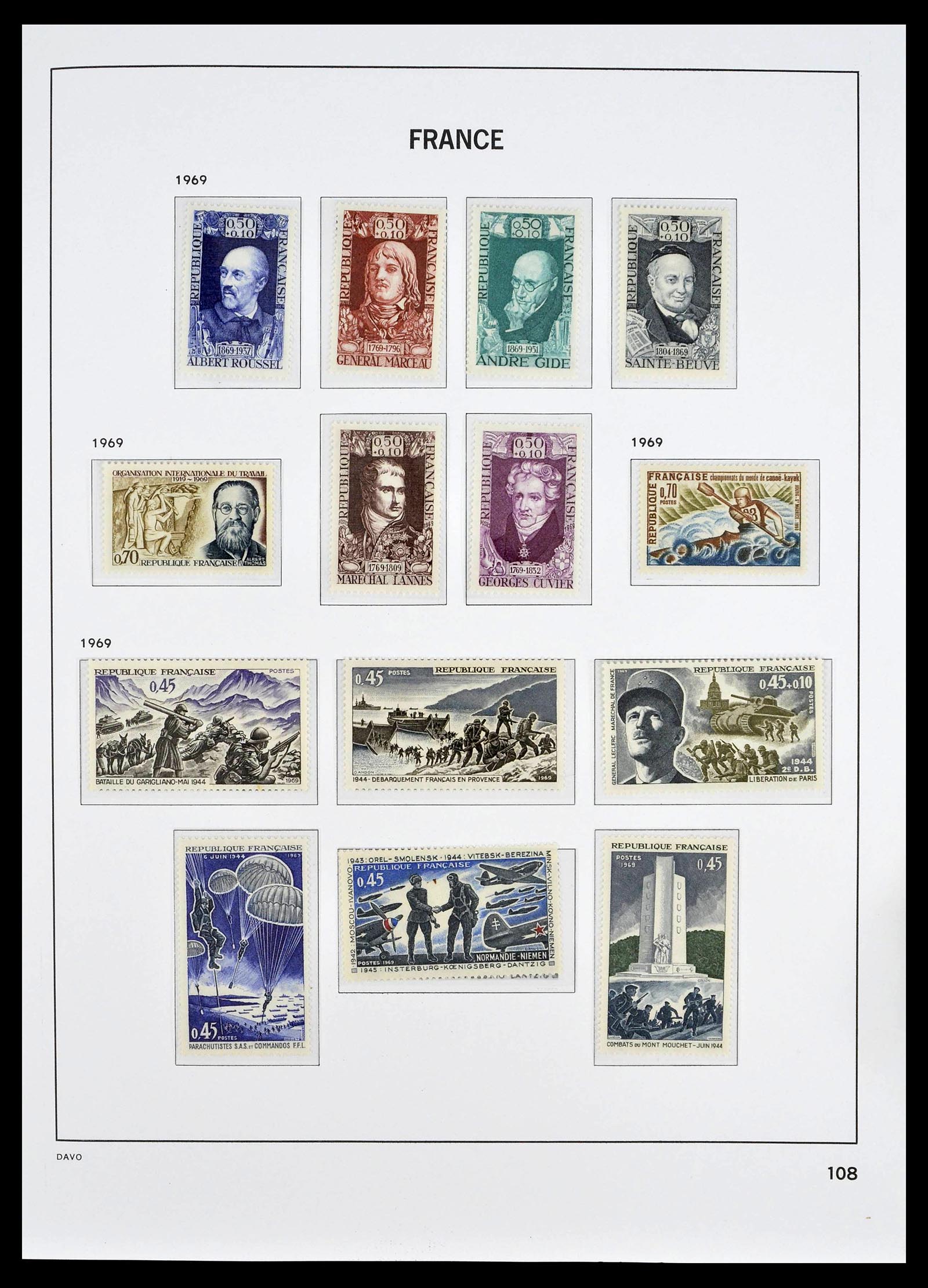 39335 0134 - Postzegelverzameling 39335 Frankrijk 1849-1969.