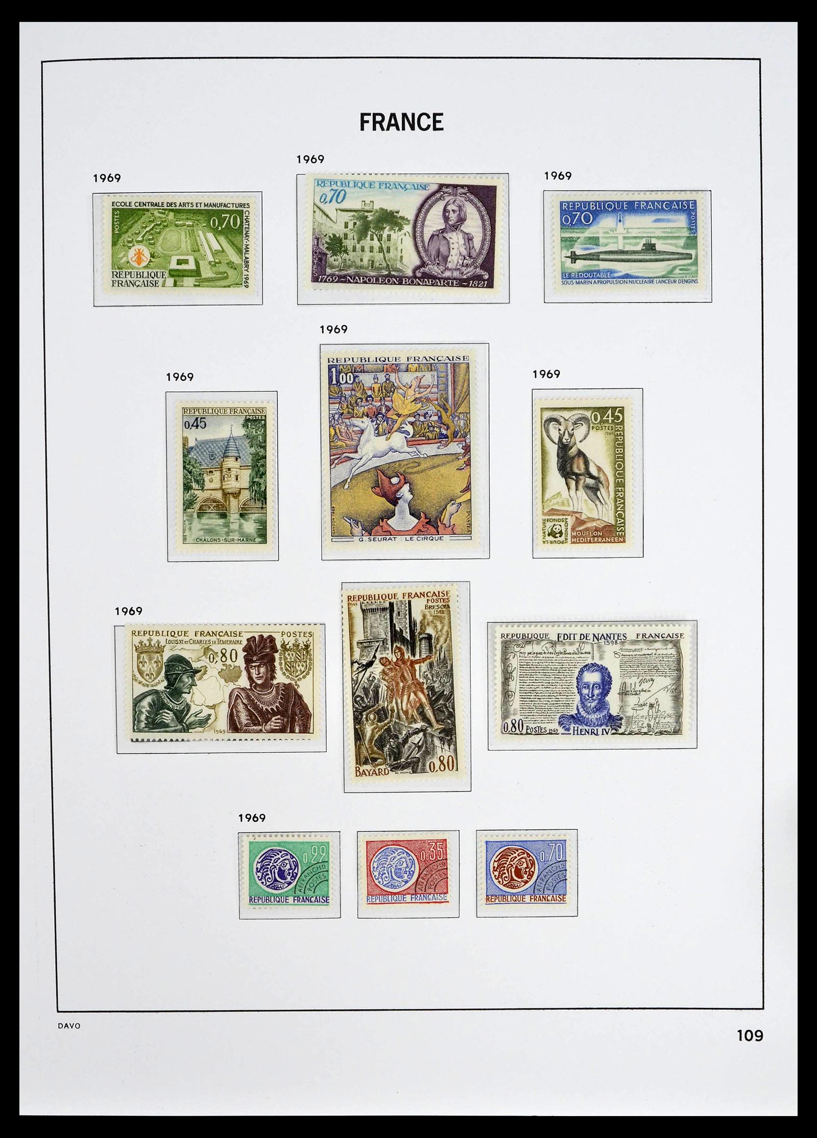 39335 0135 - Postzegelverzameling 39335 Frankrijk 1849-1969.