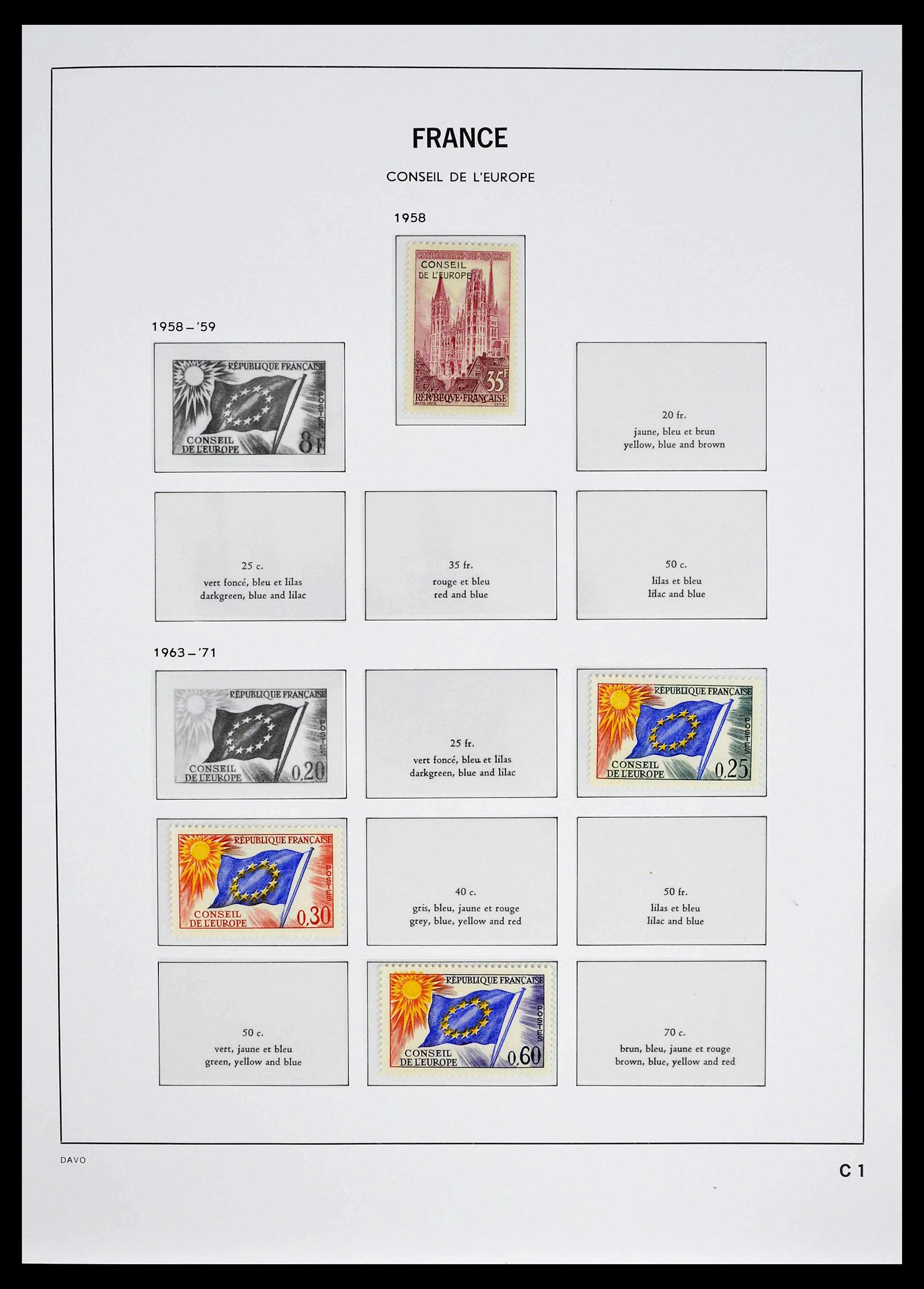 39335 0138 - Postzegelverzameling 39335 Frankrijk 1849-1969.