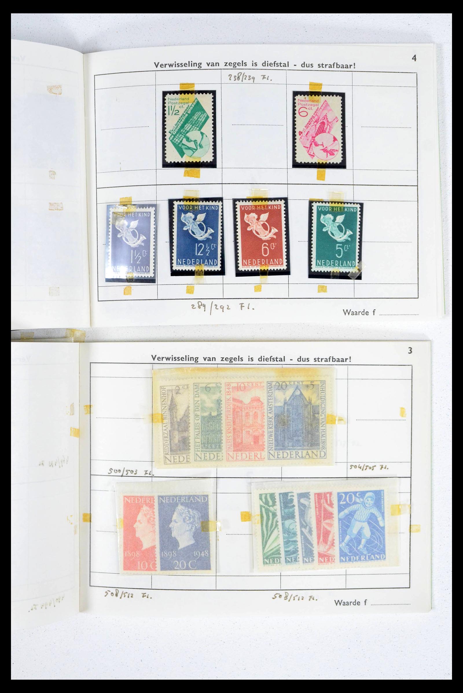 39341 0004 - Stamp collection 39341 Netherlands sorting lot 1890-1960.