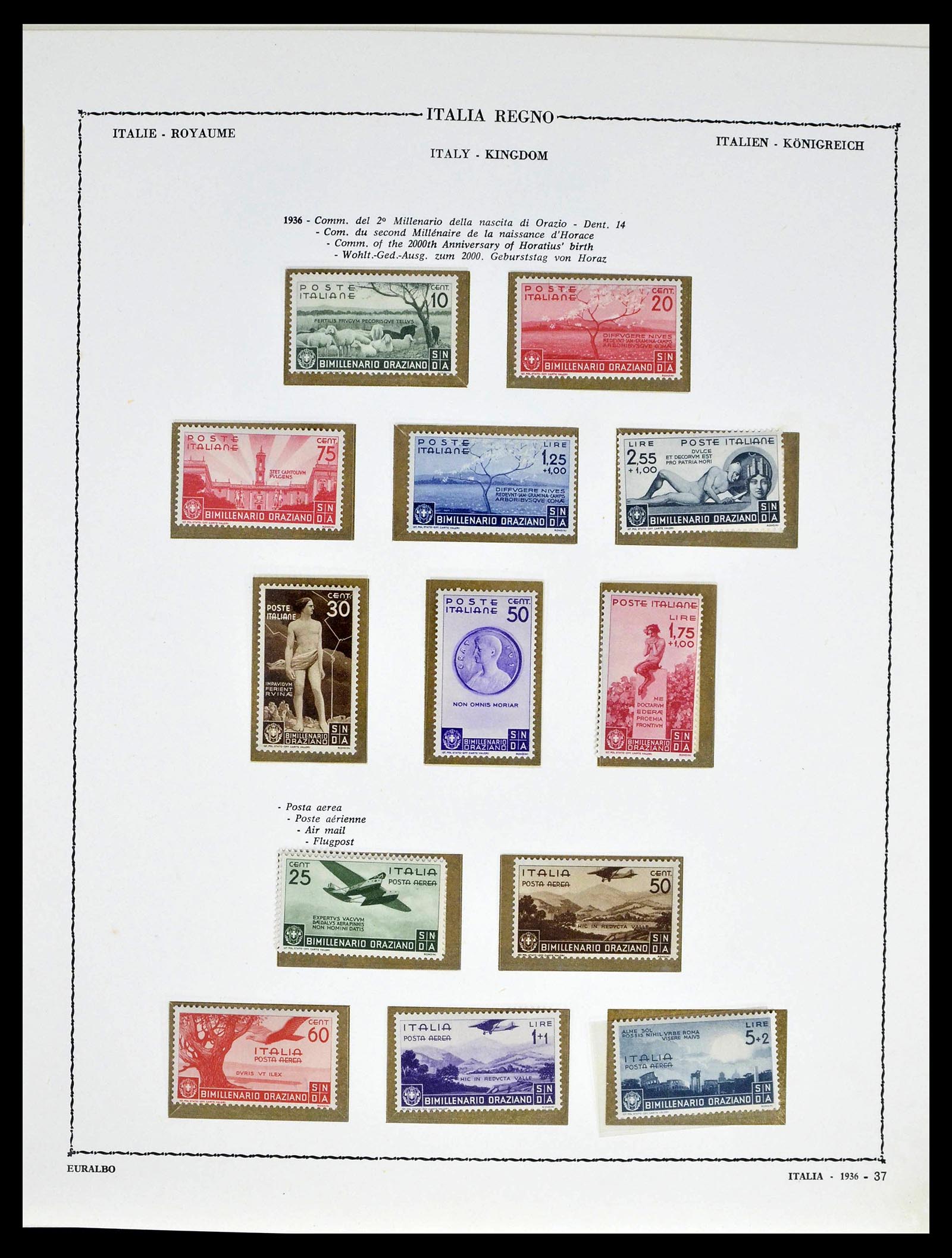 39346 0007 - Postzegelverzameling 39346 Italië en koloniën 1923-1941.