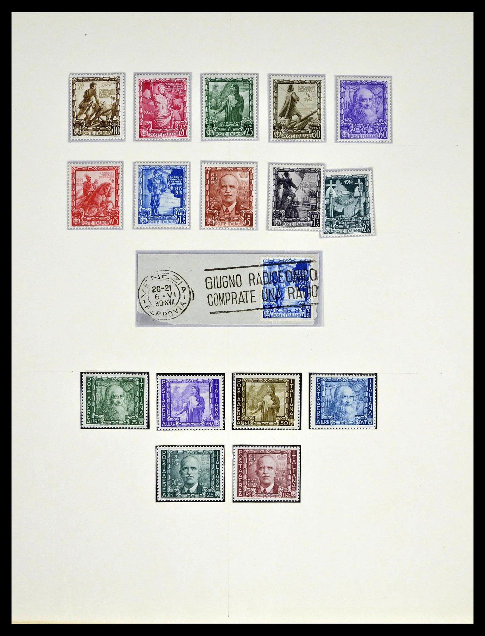 39346 0012 - Postzegelverzameling 39346 Italië en koloniën 1923-1941.