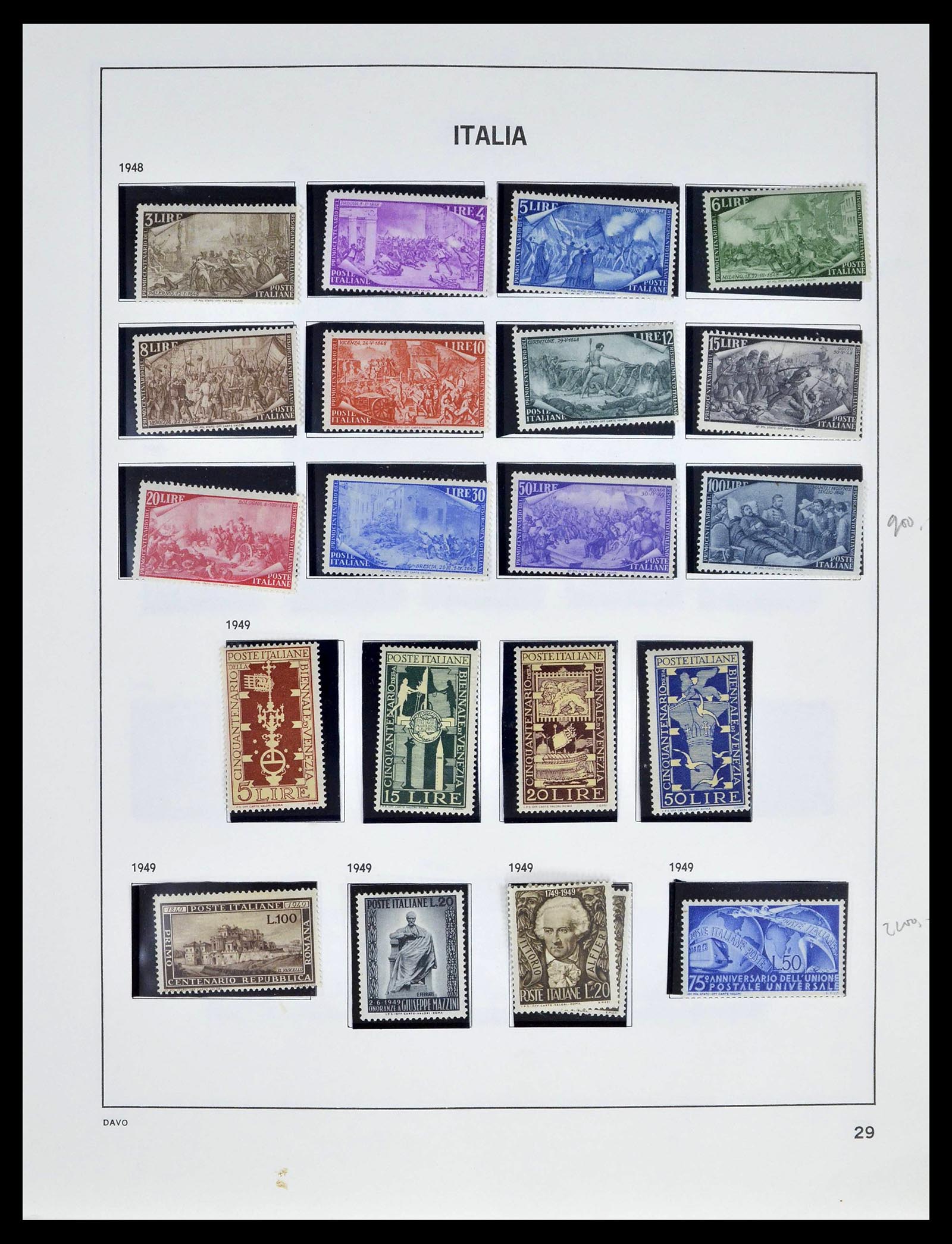 39346 0016 - Postzegelverzameling 39346 Italië en koloniën 1923-1941.