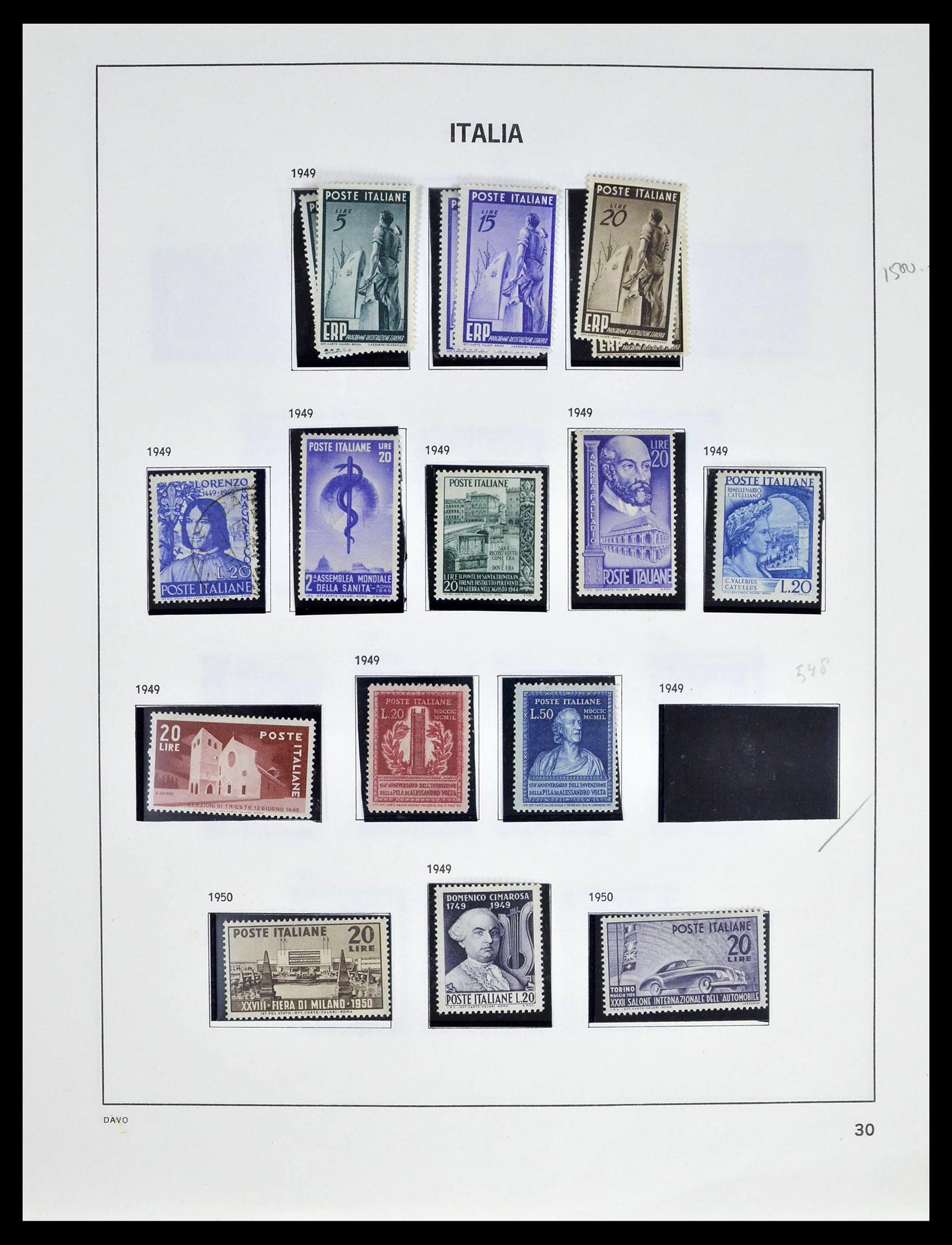 39346 0017 - Postzegelverzameling 39346 Italië en koloniën 1923-1941.