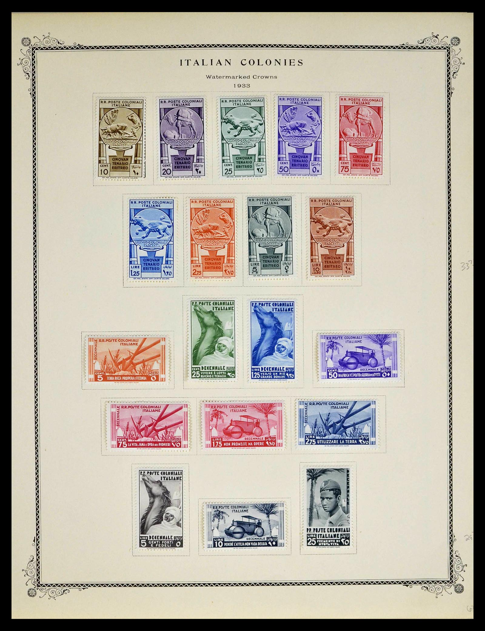 39346 0031 - Postzegelverzameling 39346 Italië en koloniën 1923-1941.