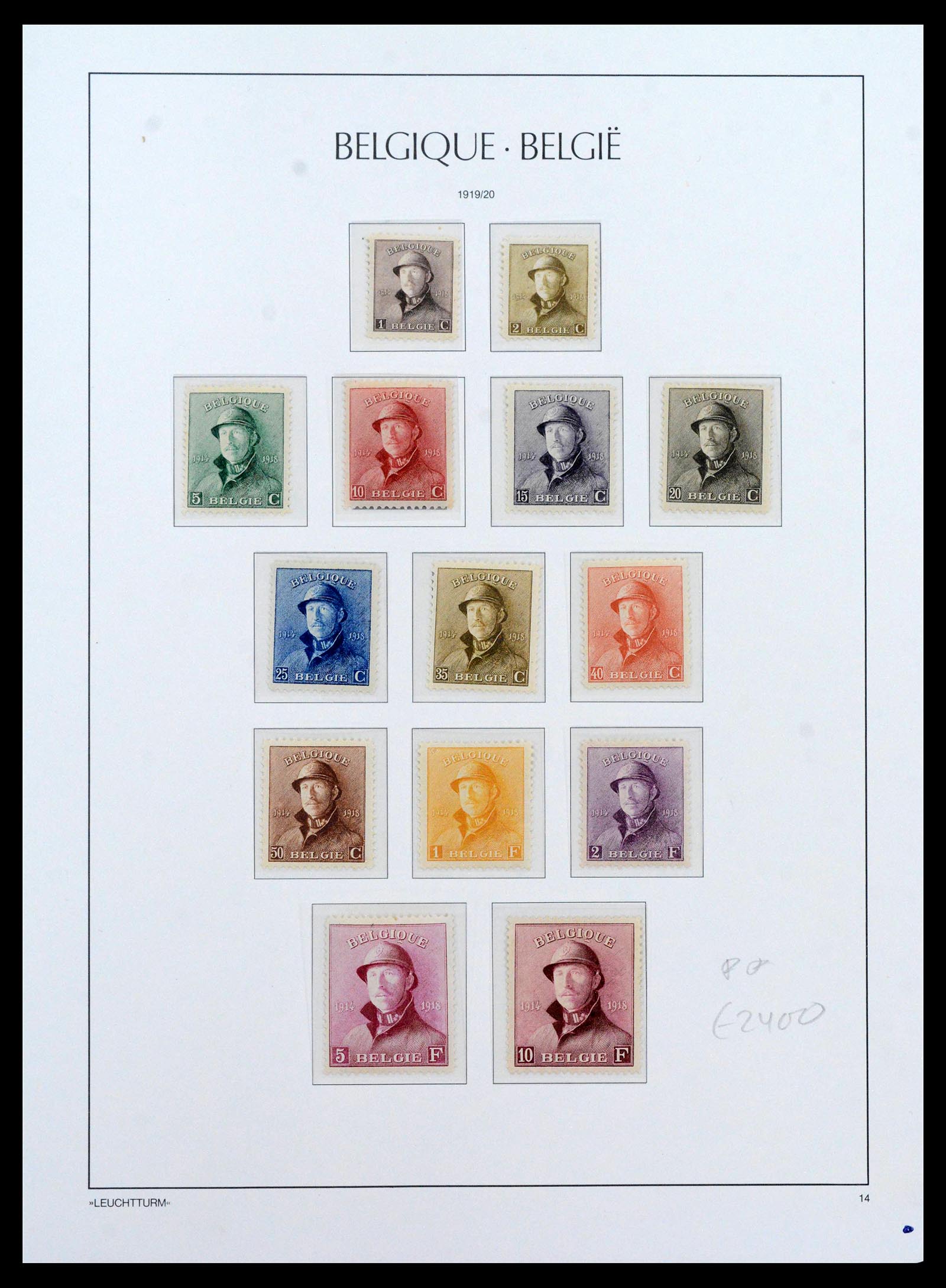 39350 0005 - Postzegelverzameling 39350 België investerings lot topzegels 1866-193