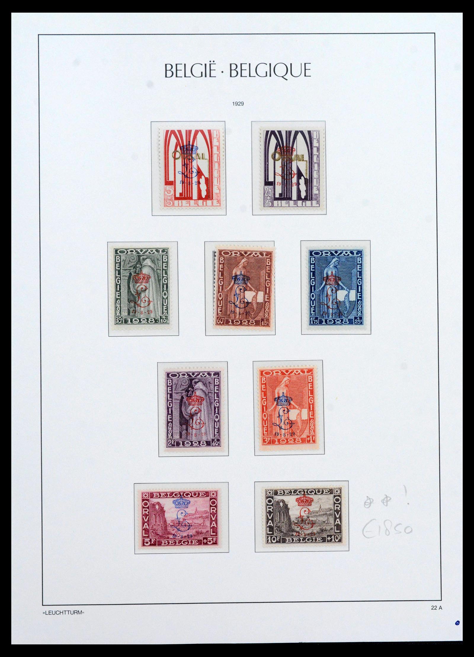 39350 0007 - Postzegelverzameling 39350 België investerings lot topzegels 1866-193