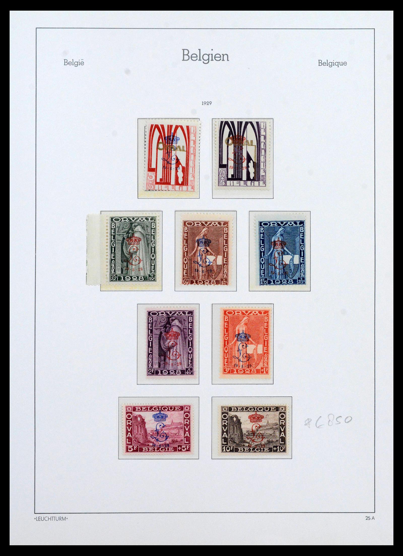 39350 0009 - Postzegelverzameling 39350 België investerings lot topzegels 1866-193