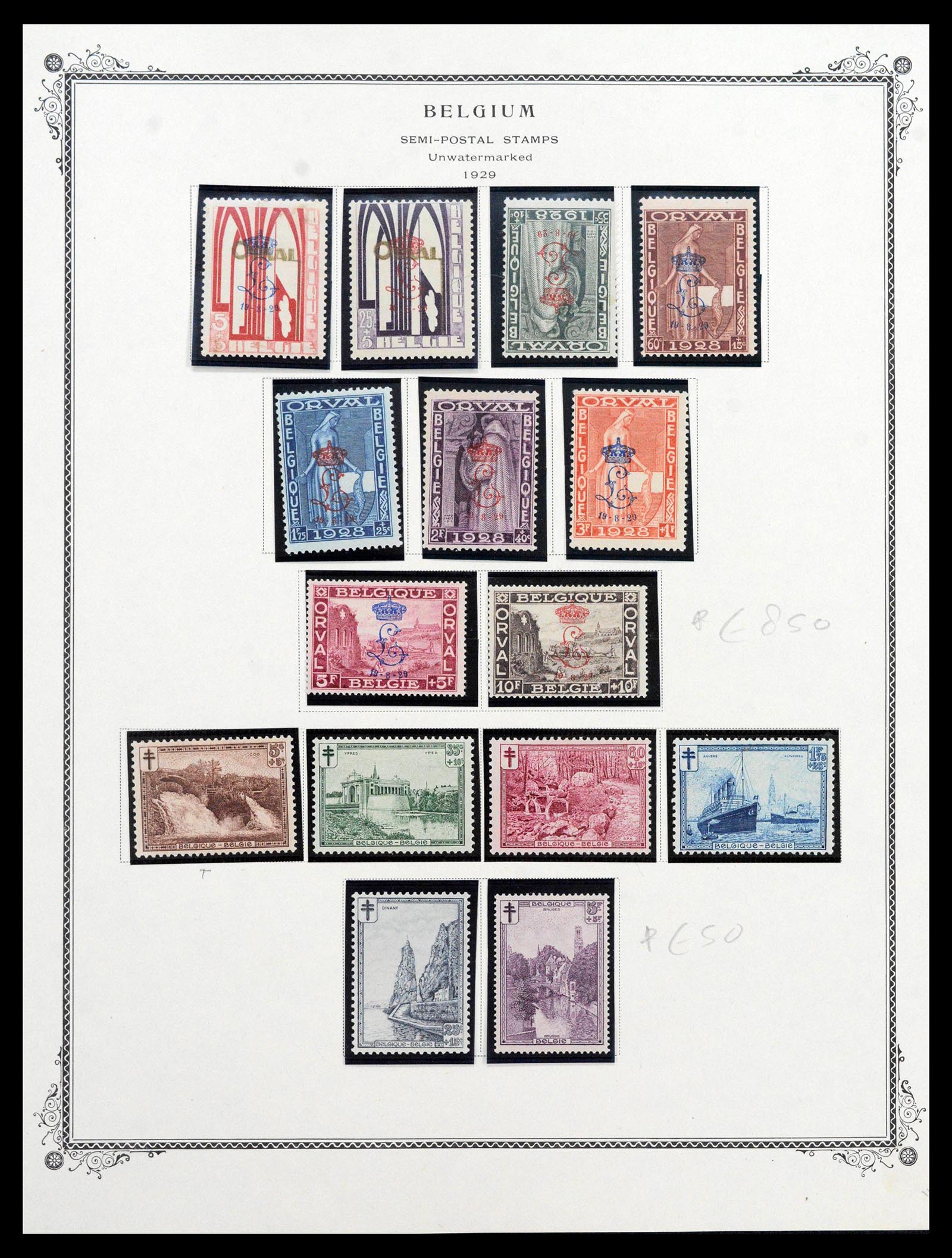 39350 0010 - Postzegelverzameling 39350 België investerings lot topzegels 1866-193