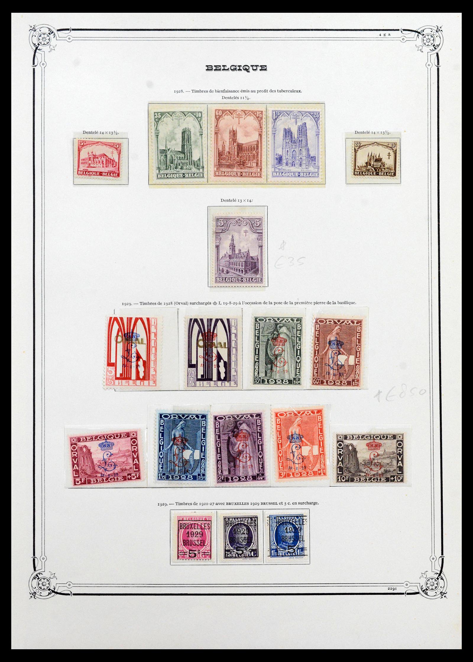 39350 0011 - Postzegelverzameling 39350 België investerings lot topzegels 1866-193