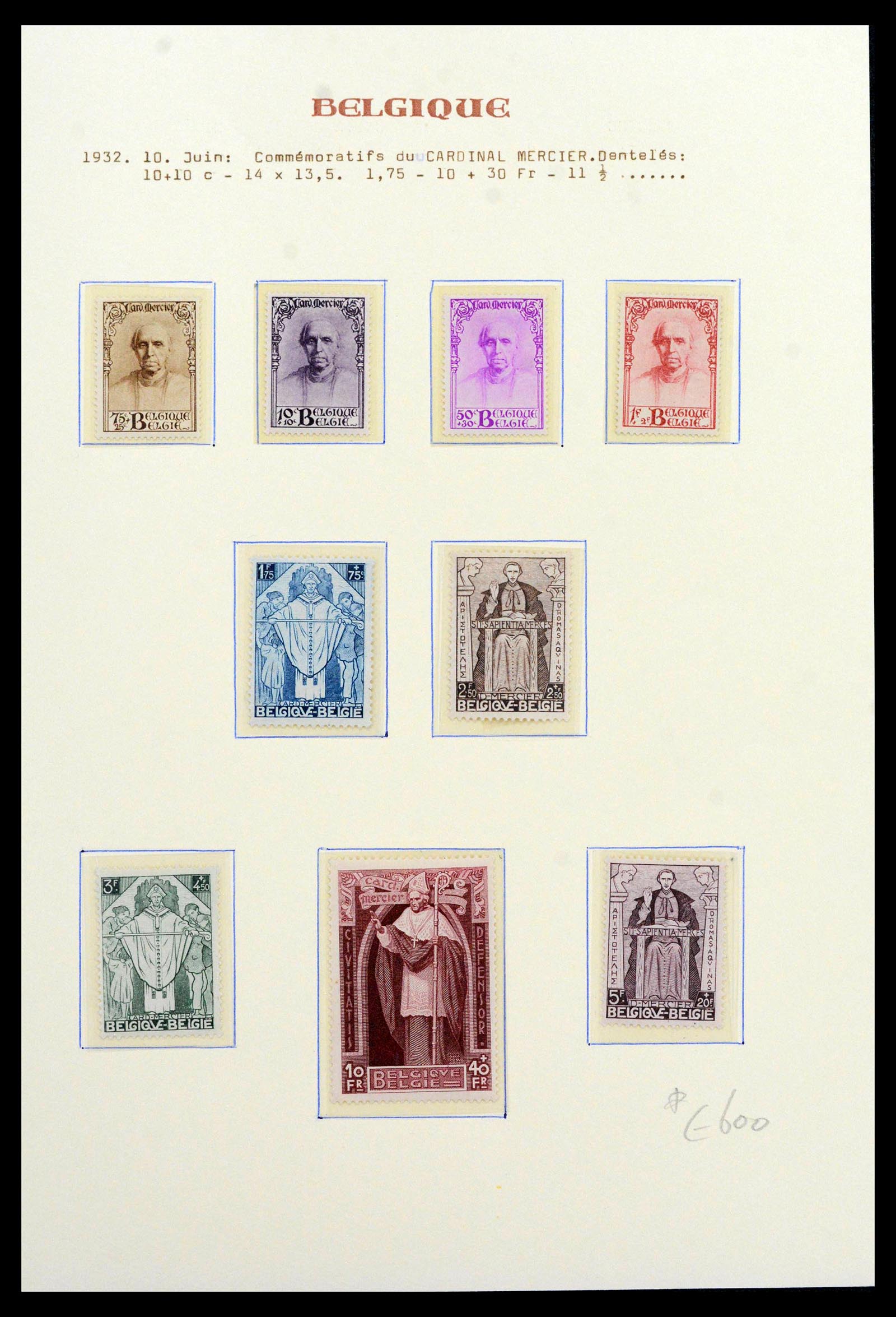 39350 0016 - Stamp collection 39350 Belgium investment lot key stamps 1866-1933.