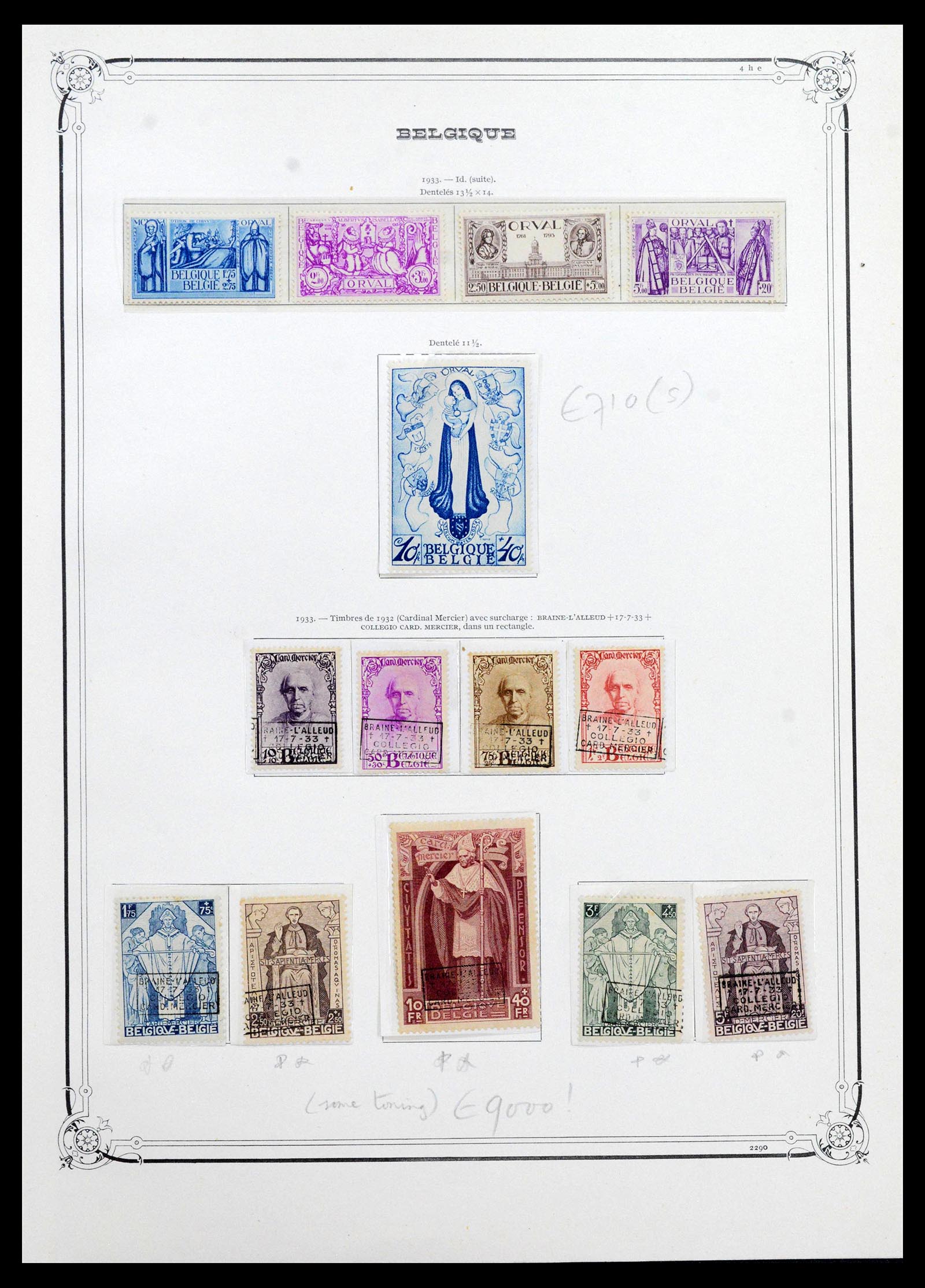 39350 0019 - Stamp collection 39350 Belgium investment lot key stamps 1866-1933.