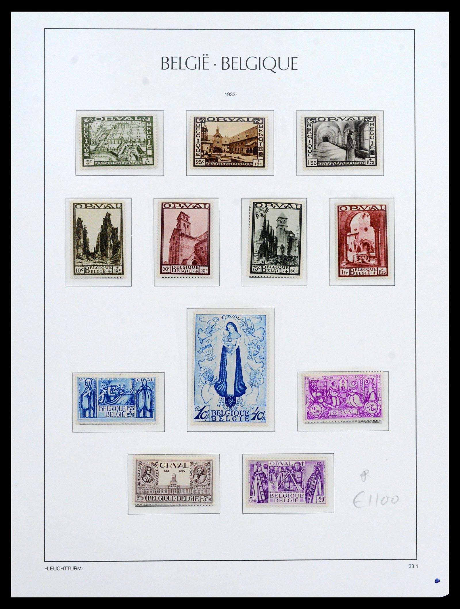 39350 0020 - Stamp collection 39350 Belgium investment lot key stamps 1866-1933.