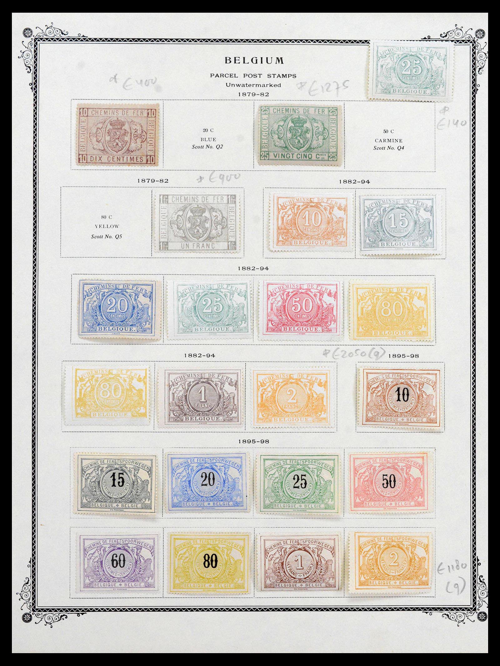 39350 0021 - Stamp collection 39350 Belgium investment lot key stamps 1866-1933.