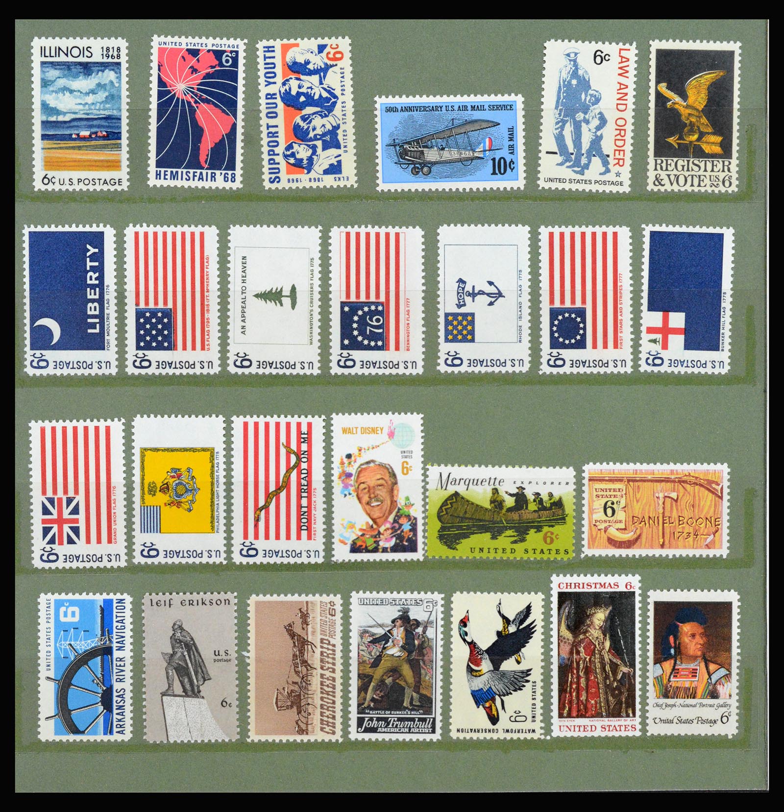 39357 0008 - Postzegelverzameling 39357 USA jaarboeken 1968(!)-2021!
