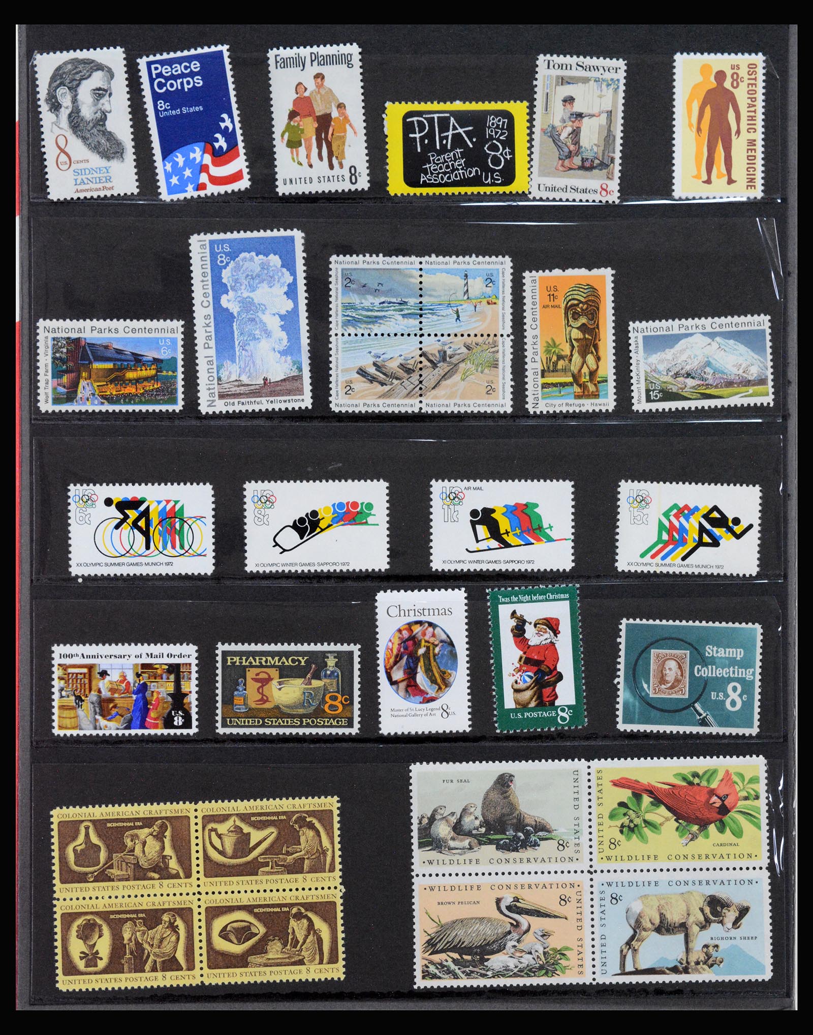 39357 0011 - Postzegelverzameling 39357 USA jaarboeken 1968(!)-2021!