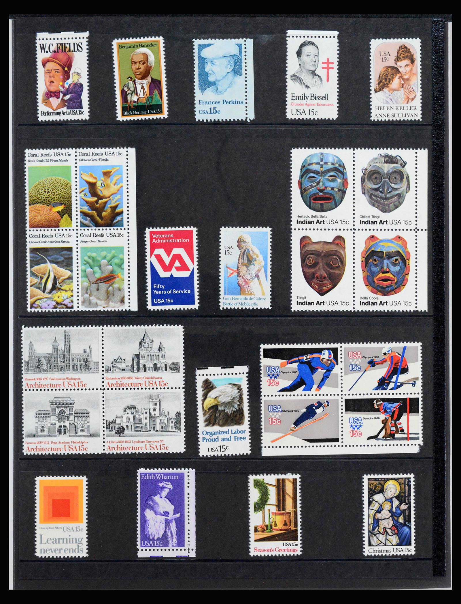 39357 0017 - Postzegelverzameling 39357 USA jaarboeken 1968(!)-2021!