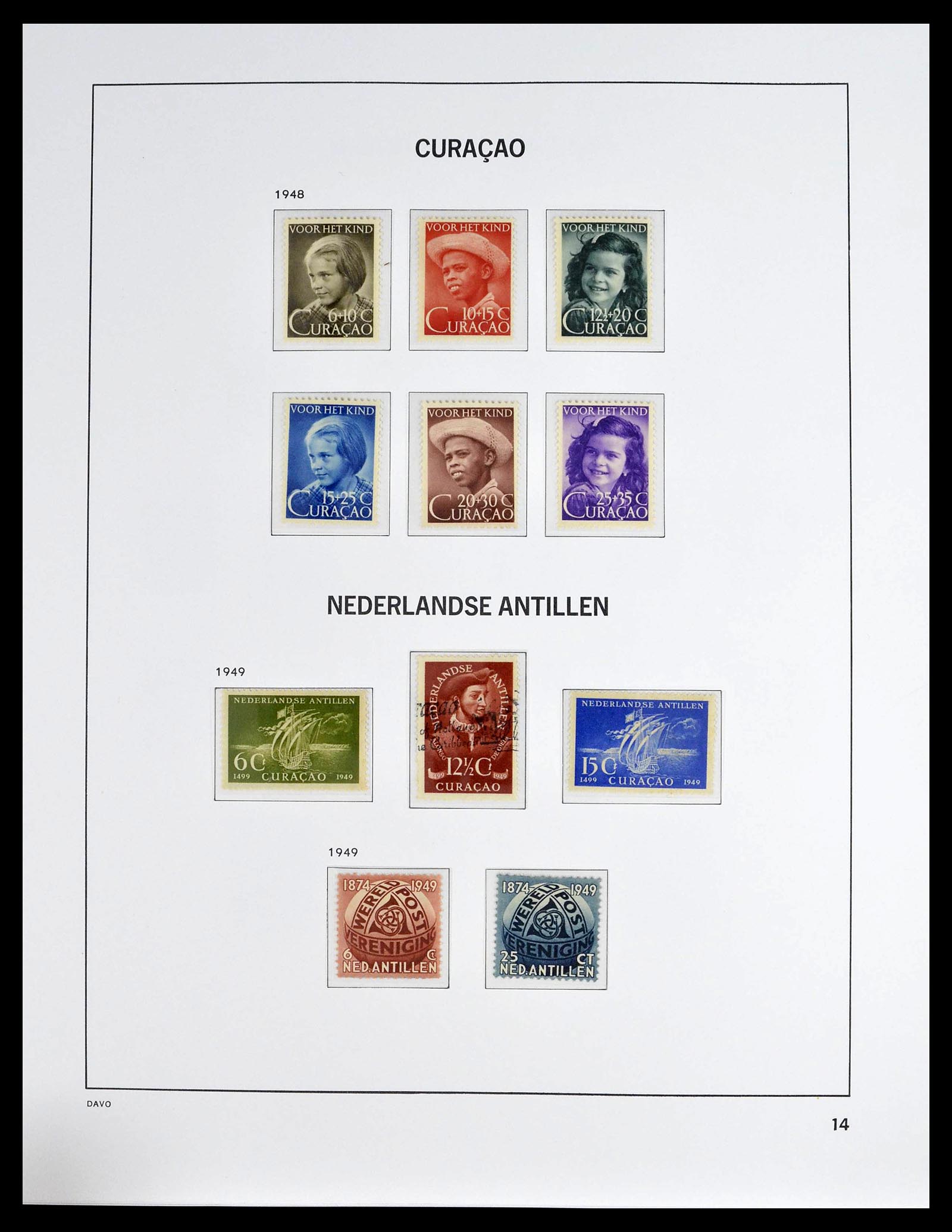 39360 0014 - Postzegelverzameling 39360 Curaçao/Antillen compleet 1873-2013.