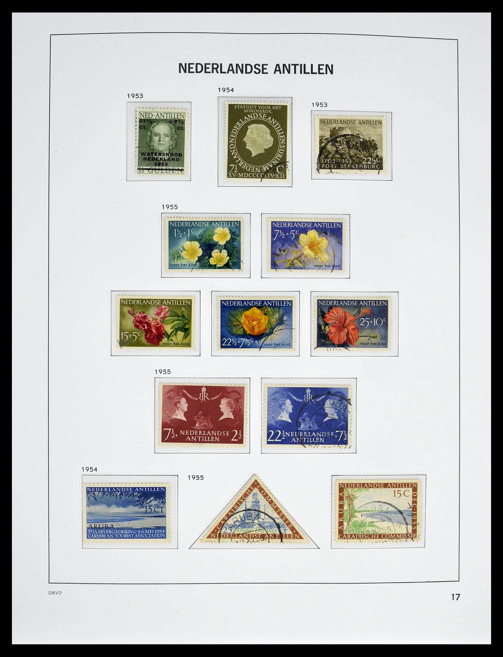 39360 0017 - Postzegelverzameling 39360 Curaçao/Antillen compleet 1873-2013.