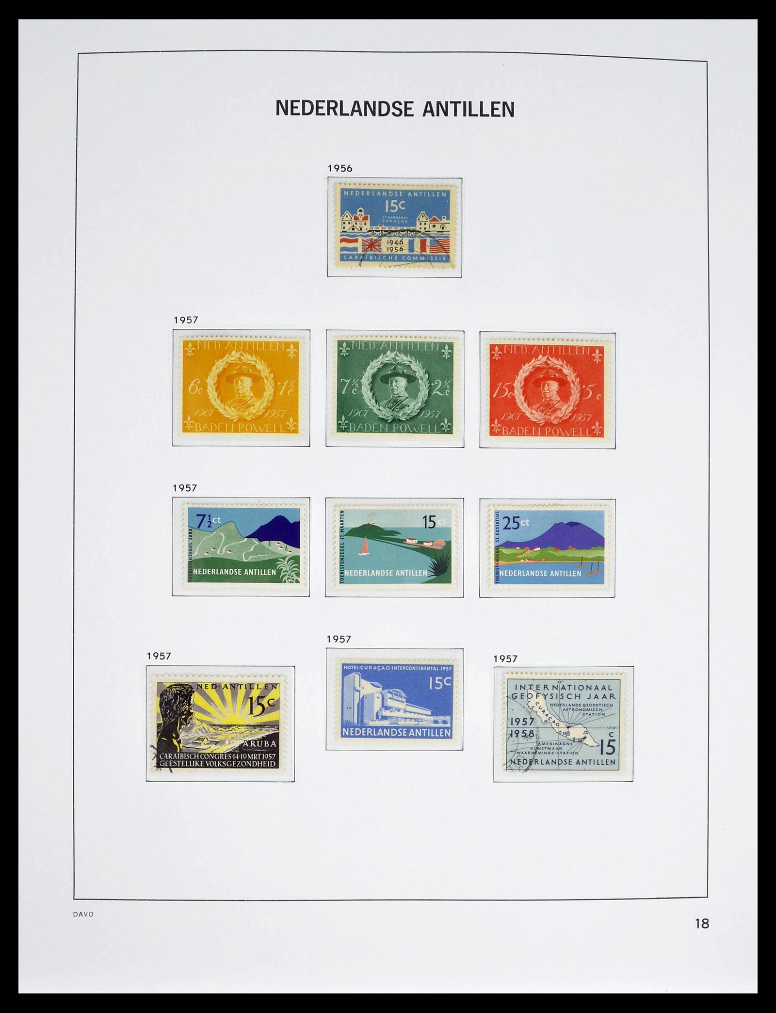 39360 0018 - Postzegelverzameling 39360 Curaçao/Antillen compleet 1873-2013.
