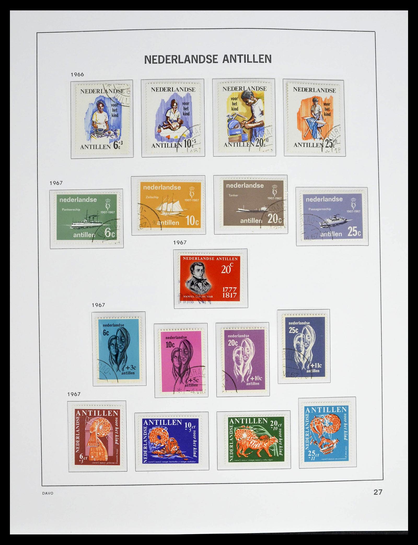 39360 0028 - Postzegelverzameling 39360 Curaçao/Antillen compleet 1873-2013.