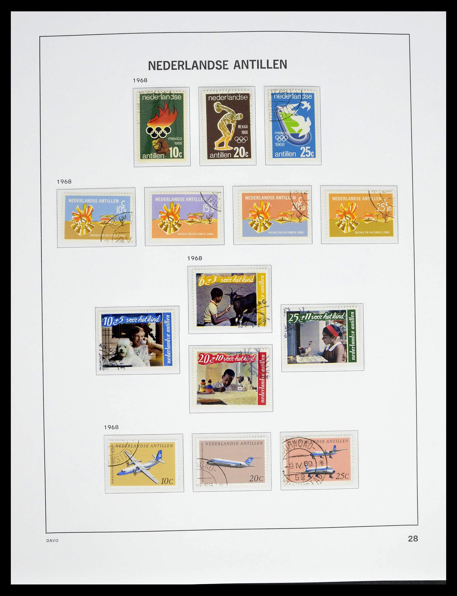 39360 0029 - Postzegelverzameling 39360 Curaçao/Antillen compleet 1873-2013.