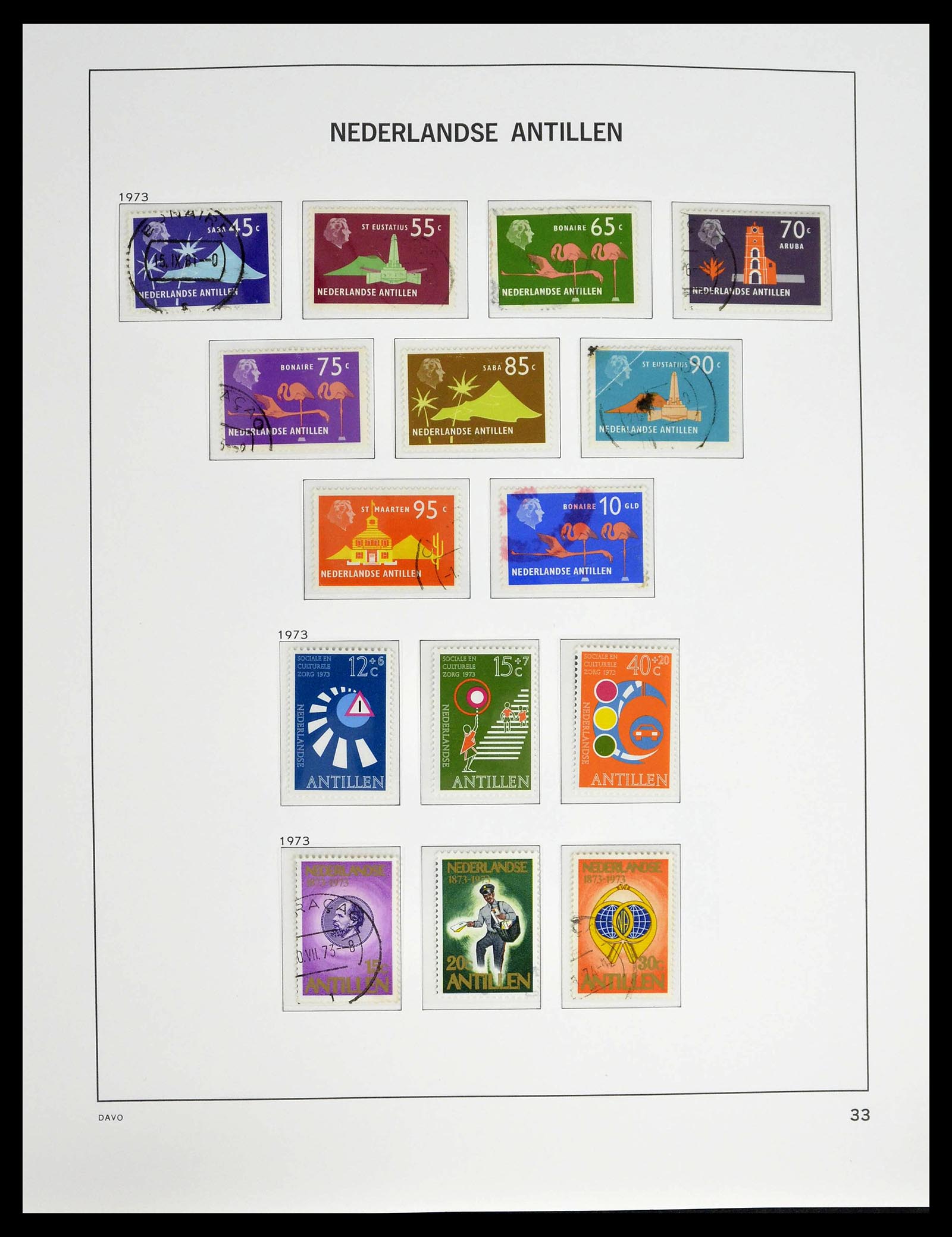 39360 0034 - Postzegelverzameling 39360 Curaçao/Antillen compleet 1873-2013.