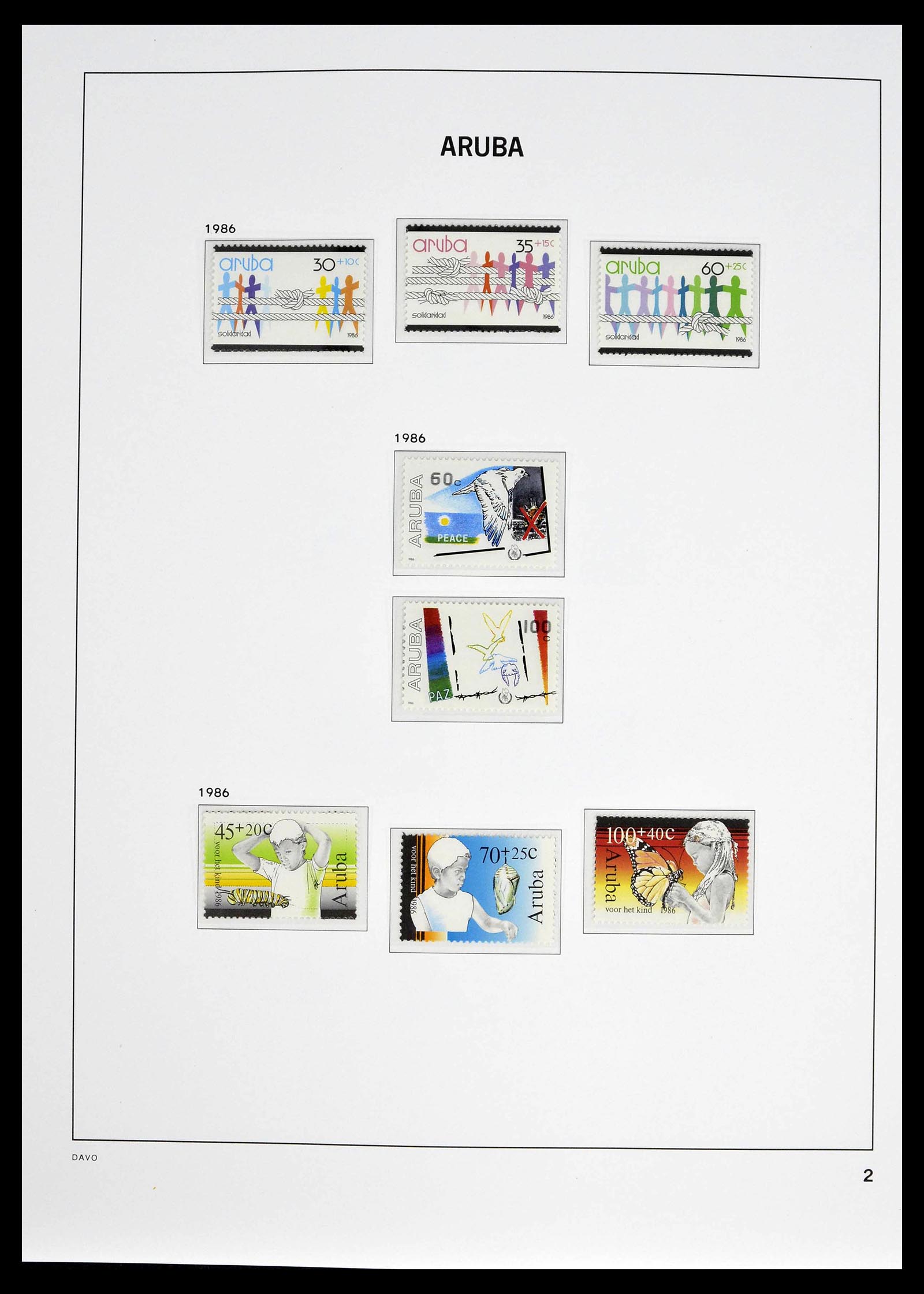 39361 0002 - Stamp collection 39361 Aruba 1986-2013.