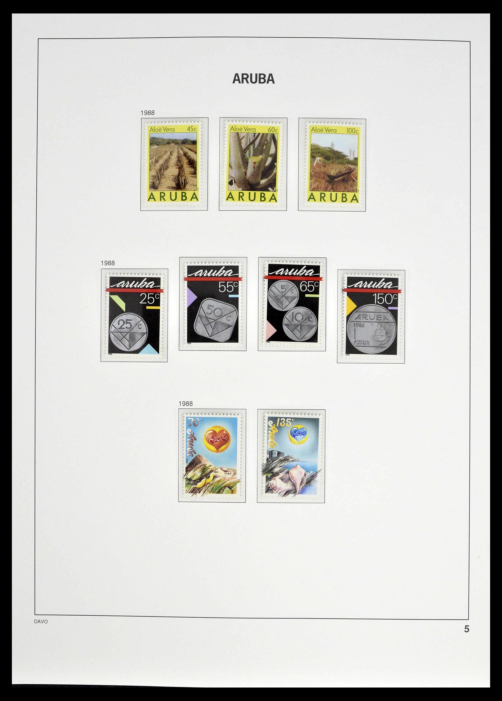 39361 0005 - Stamp collection 39361 Aruba 1986-2013.