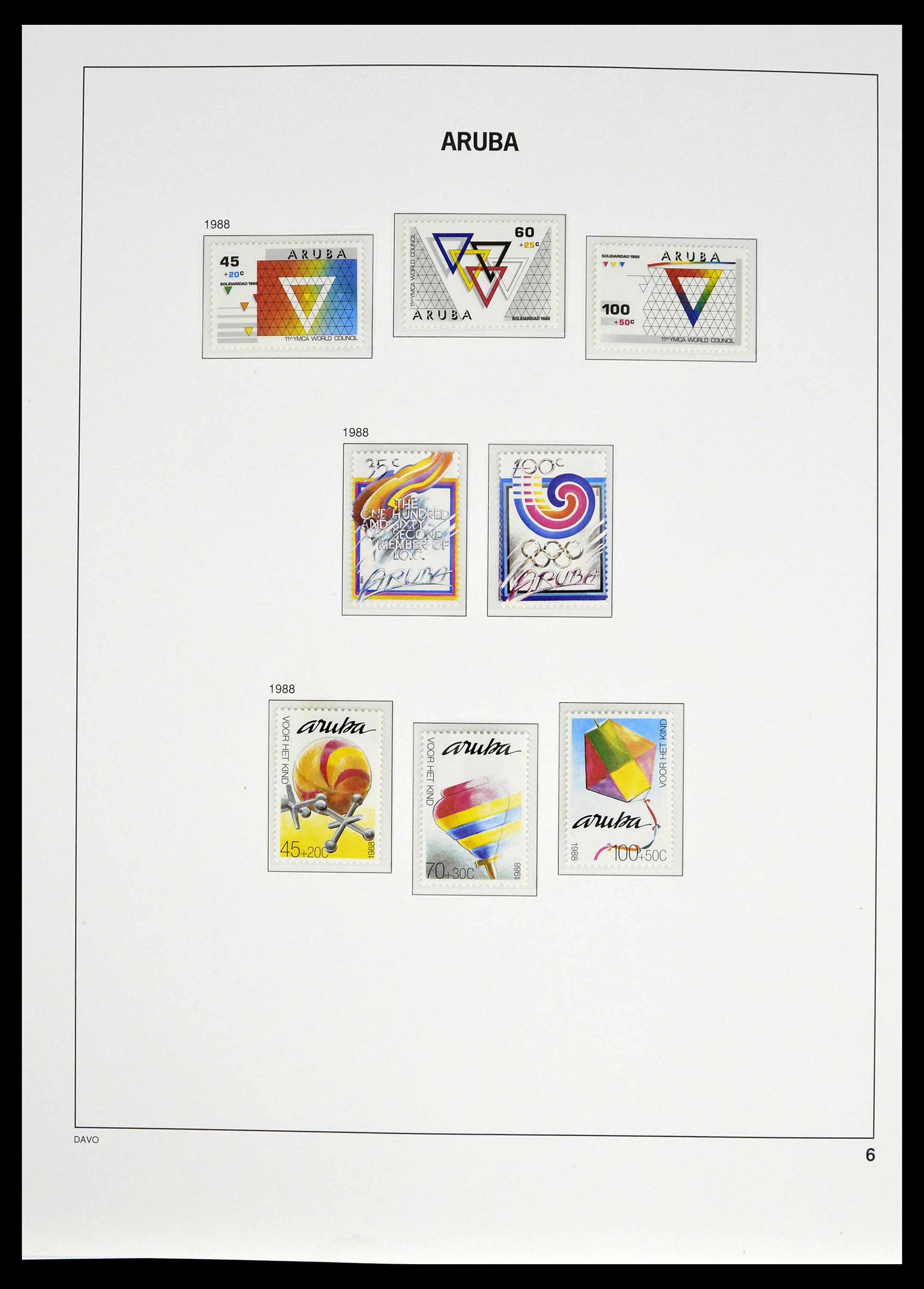 39361 0006 - Stamp collection 39361 Aruba 1986-2013.