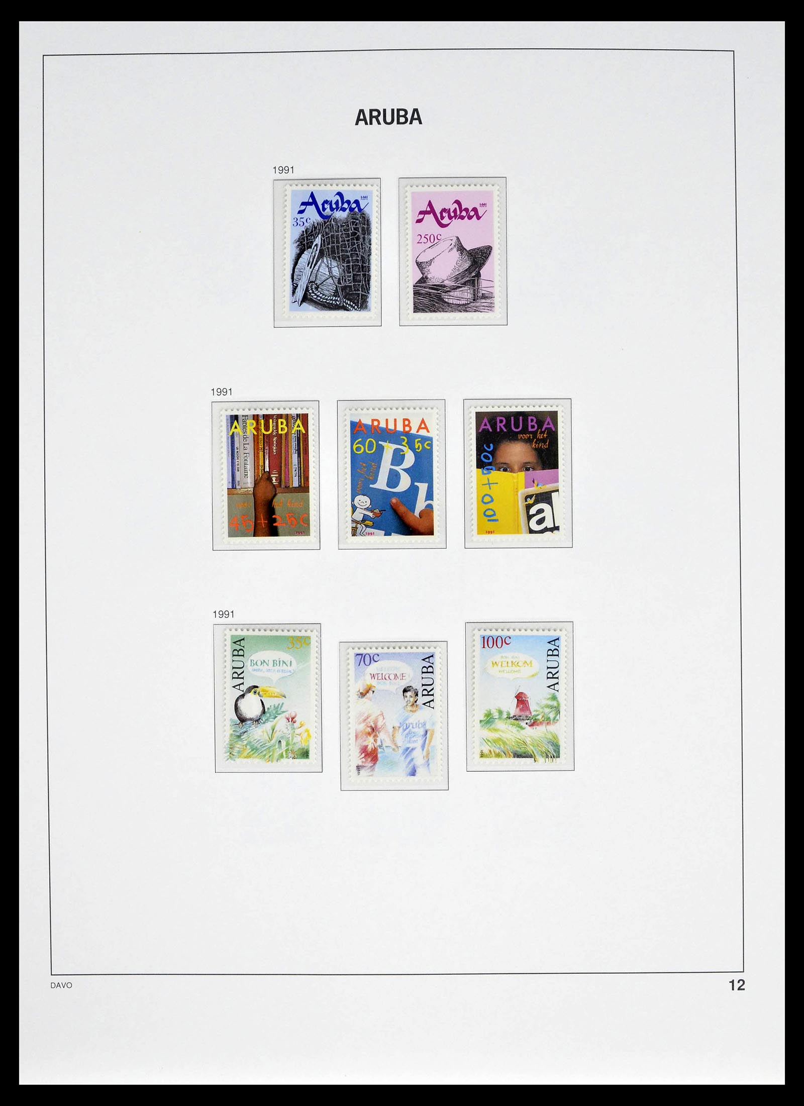 39361 0012 - Postzegelverzameling 39361 Aruba 1986-2013.
