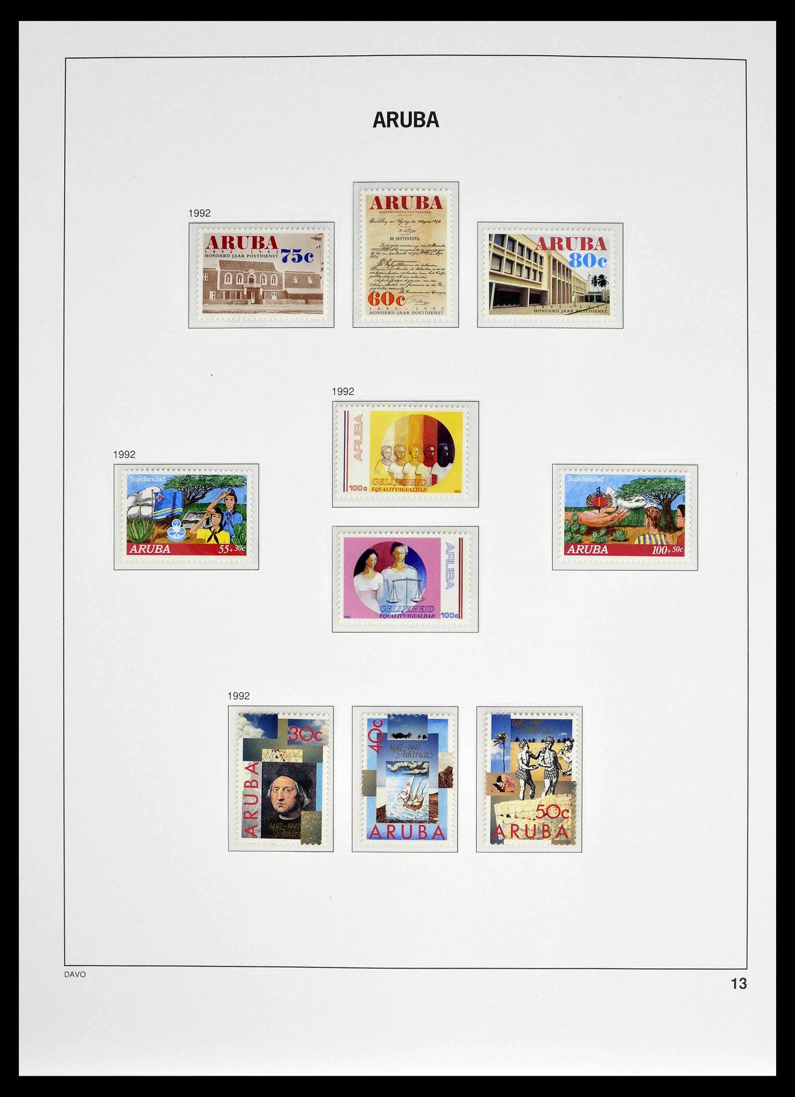 39361 0013 - Stamp collection 39361 Aruba 1986-2013.