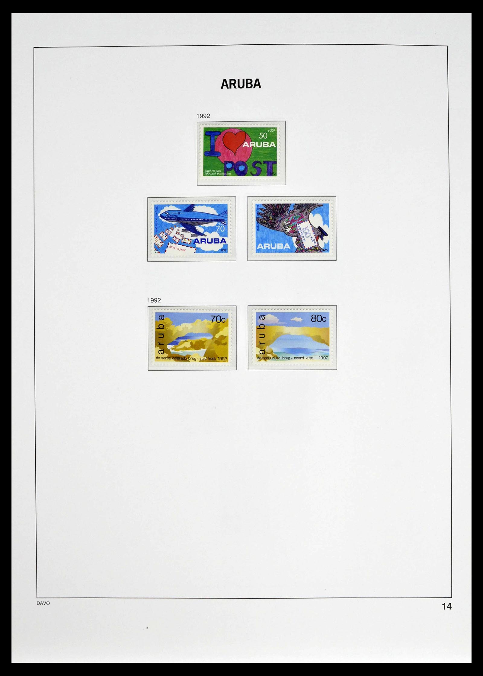 39361 0014 - Stamp collection 39361 Aruba 1986-2013.