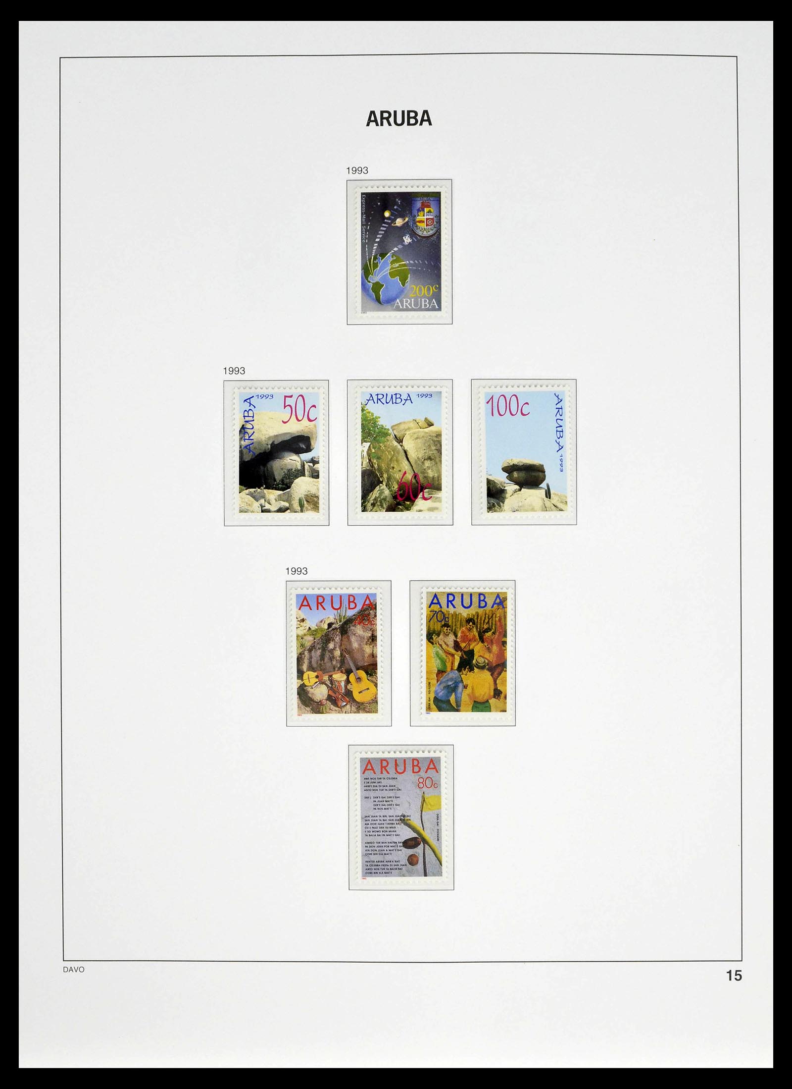 39361 0015 - Stamp collection 39361 Aruba 1986-2013.