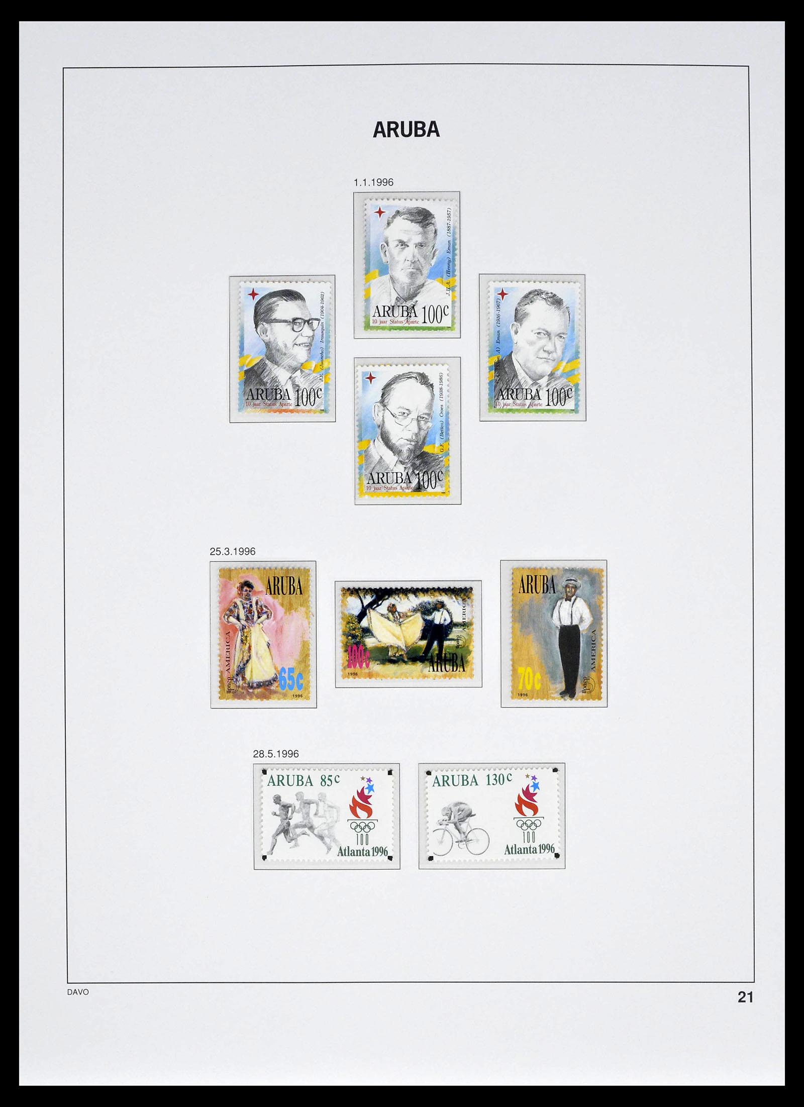 39361 0021 - Stamp collection 39361 Aruba 1986-2013.