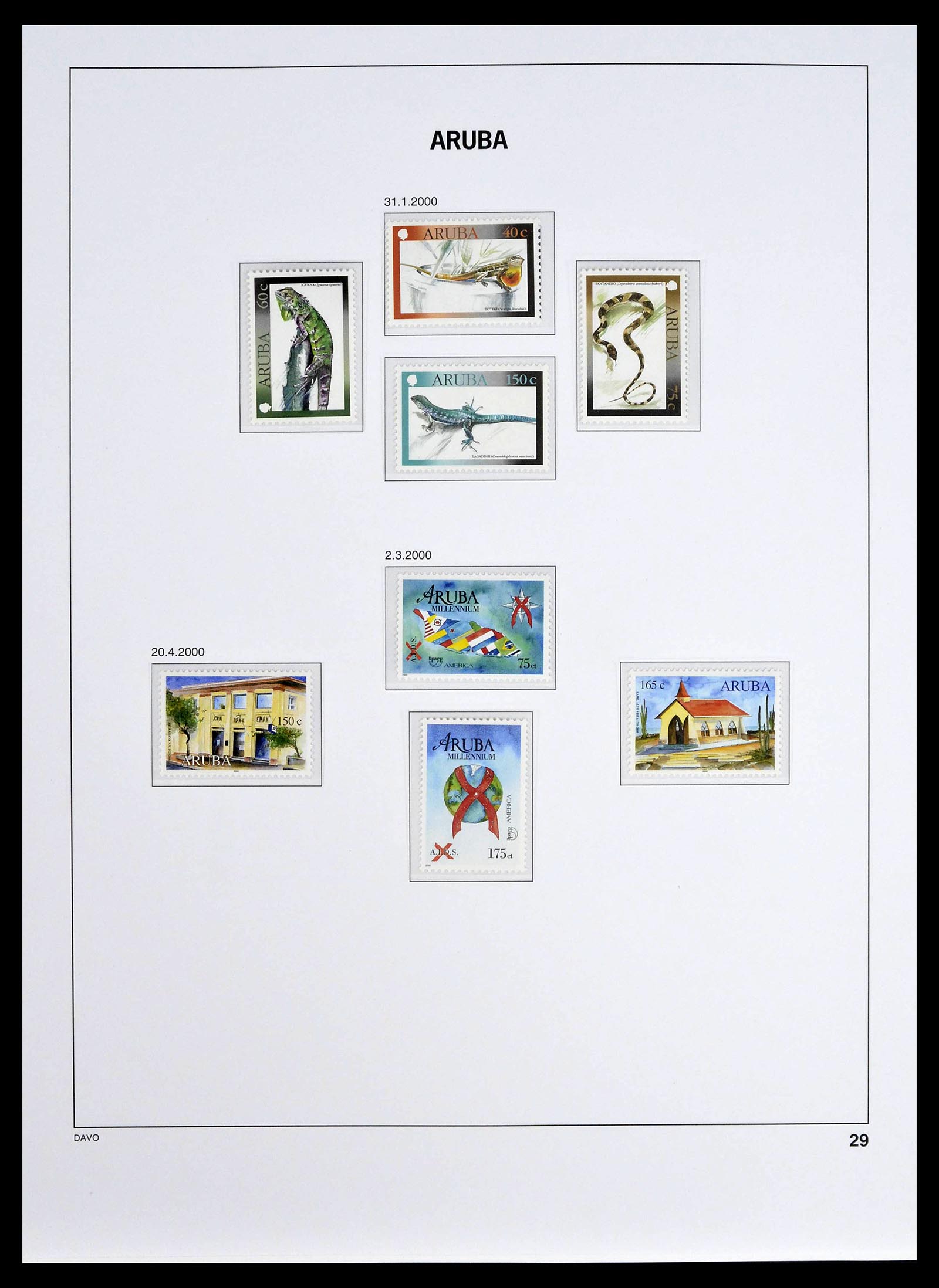 39361 0029 - Stamp collection 39361 Aruba 1986-2013.