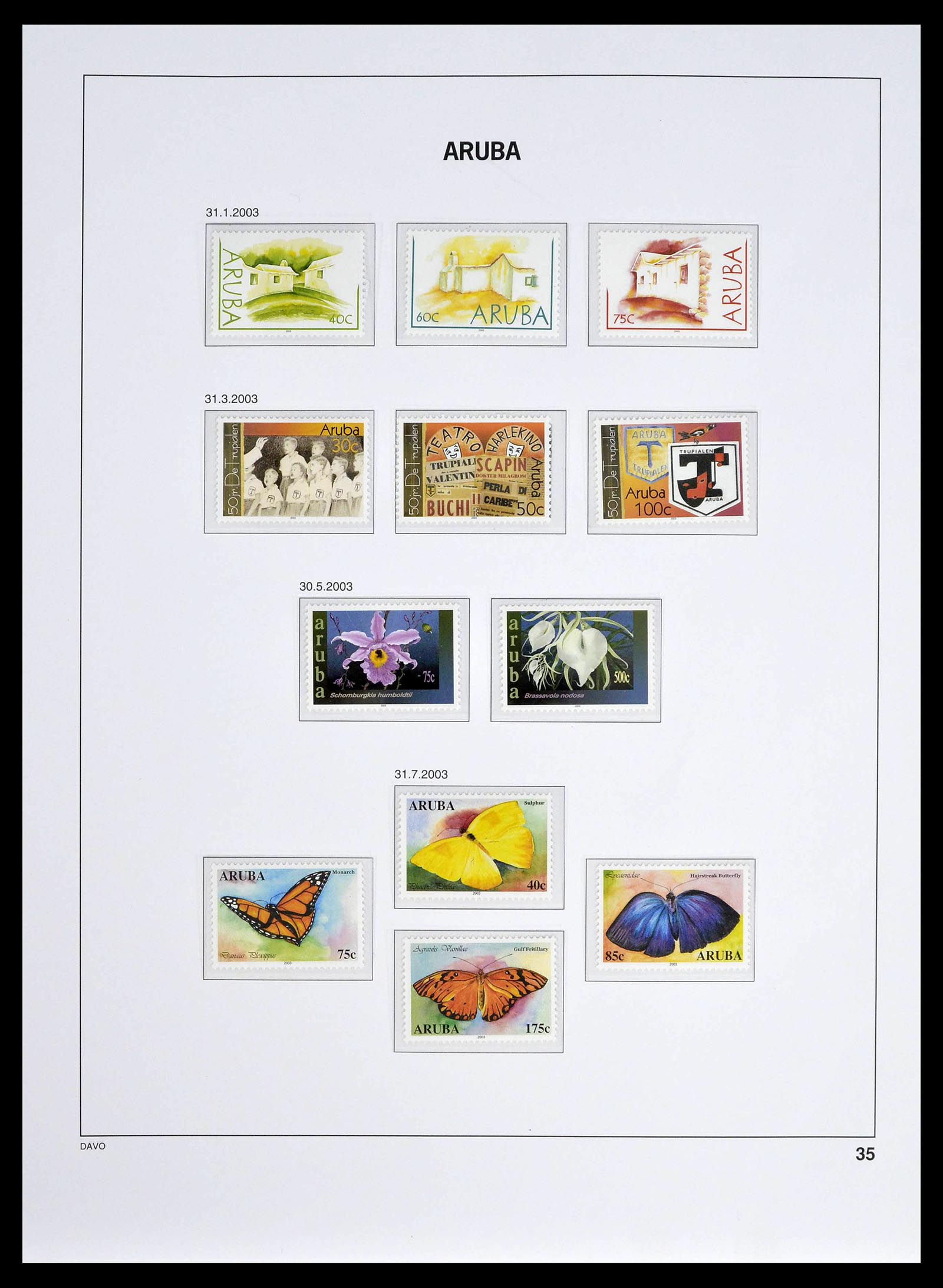 39361 0035 - Stamp collection 39361 Aruba 1986-2013.