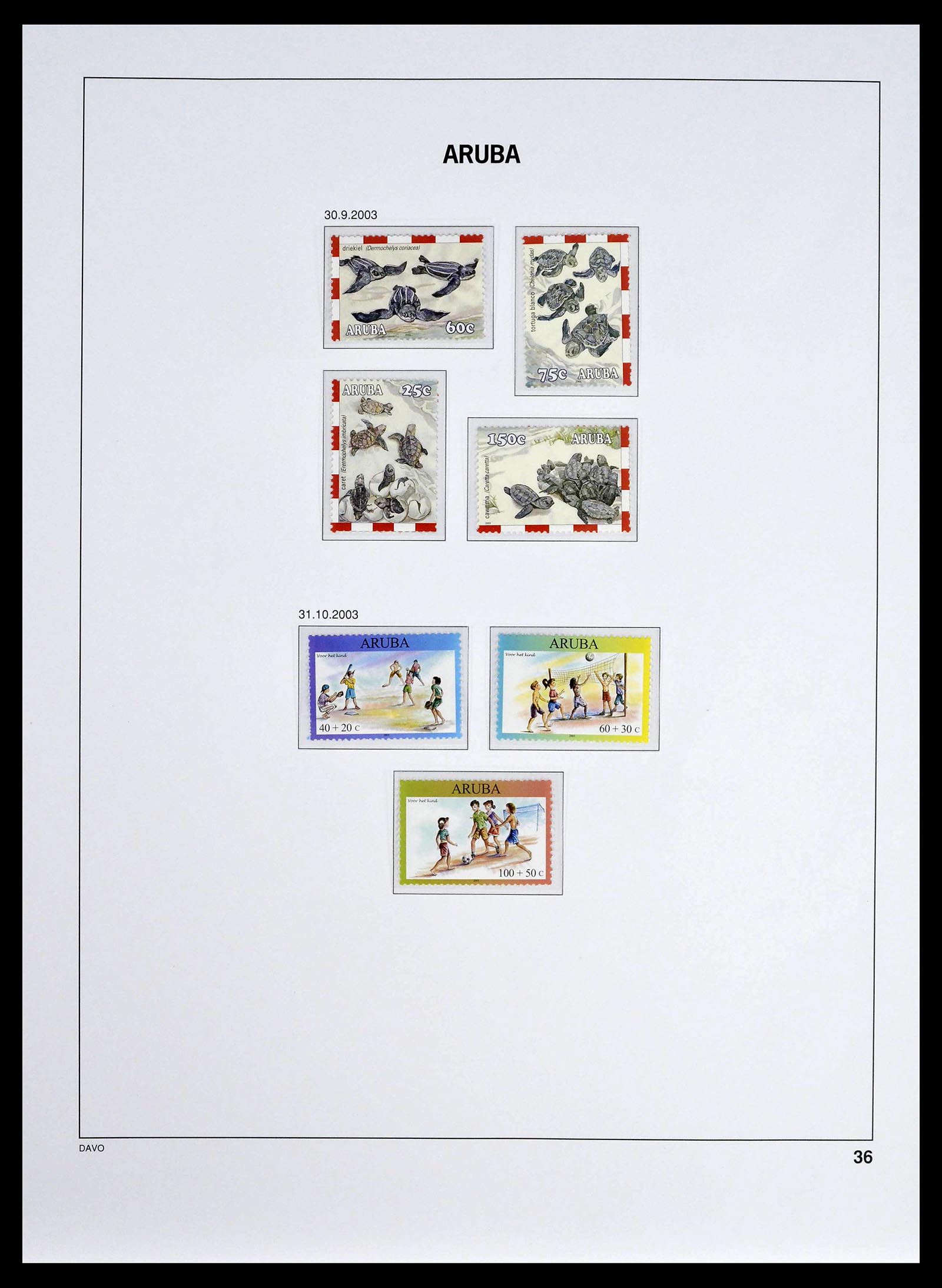 39361 0036 - Stamp collection 39361 Aruba 1986-2013.