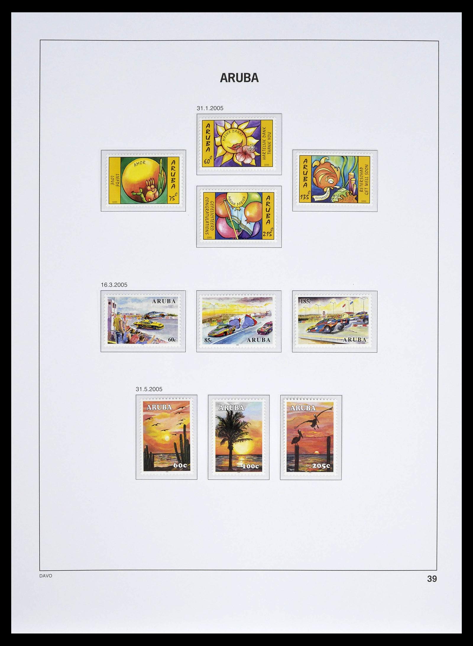 39361 0039 - Stamp collection 39361 Aruba 1986-2013.
