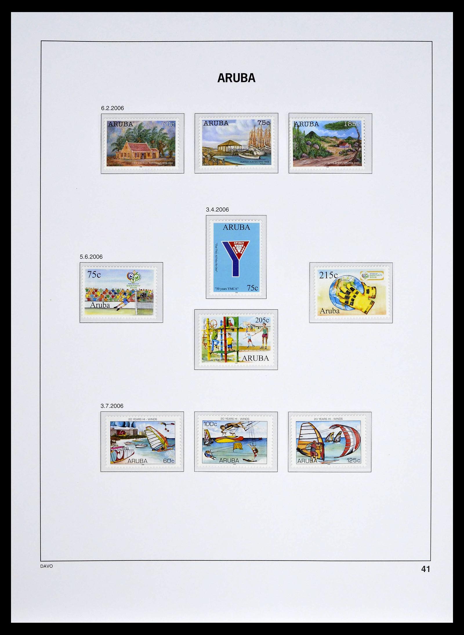 39361 0041 - Stamp collection 39361 Aruba 1986-2013.
